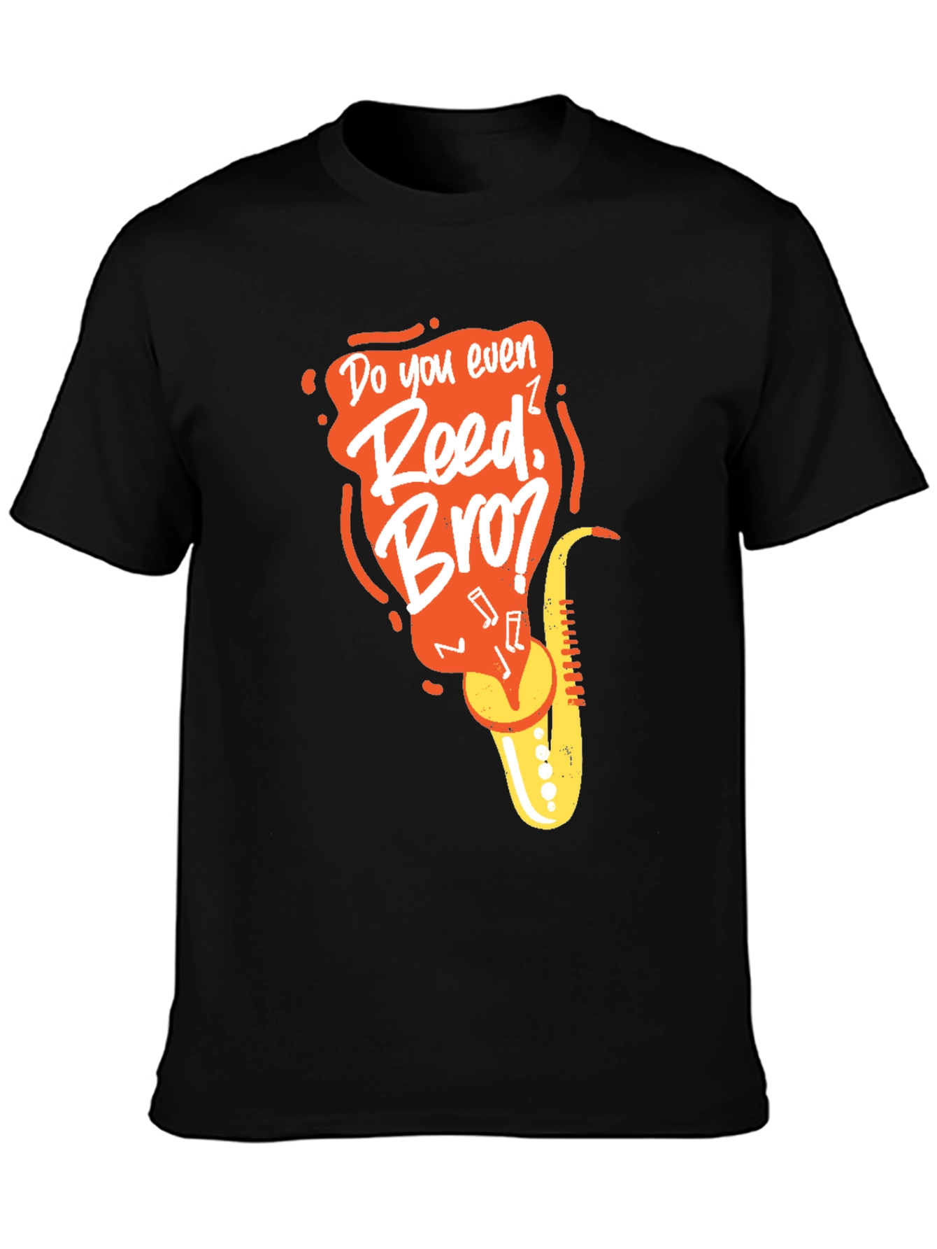 Black Do You Even Reed Bro? Graphic T-Shirt view 3