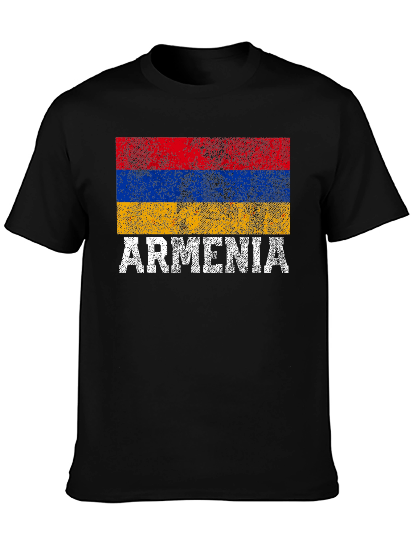 Black Armenia Flag T-Shirt - Distressed Pride Tee view 3