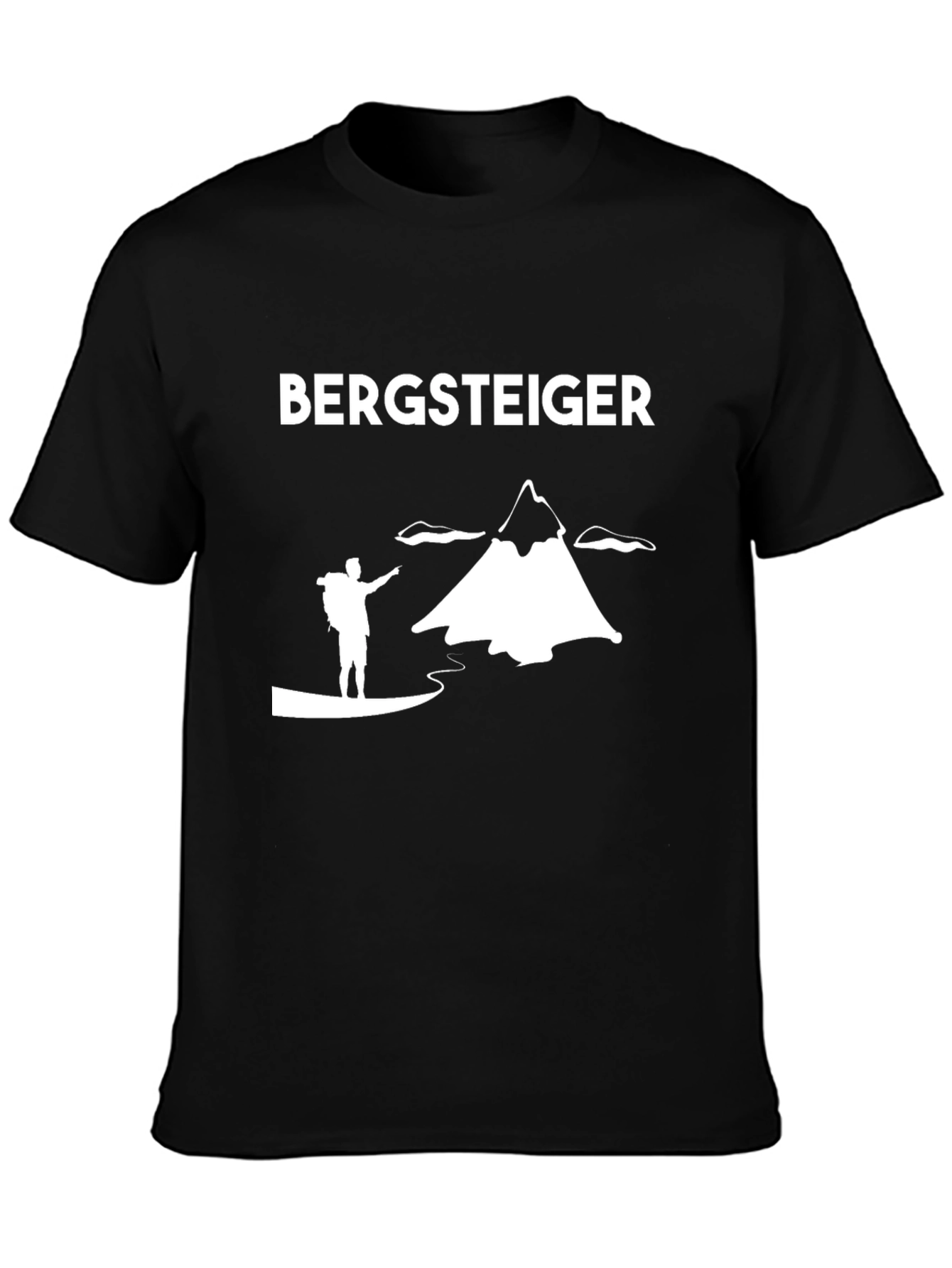 Black Bergsteiger T-Shirt - Mountain Climber Design view 3