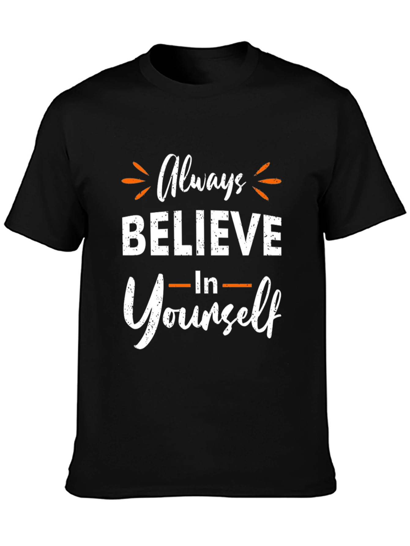 Black Believe in Yourself Graphic Tee view 3