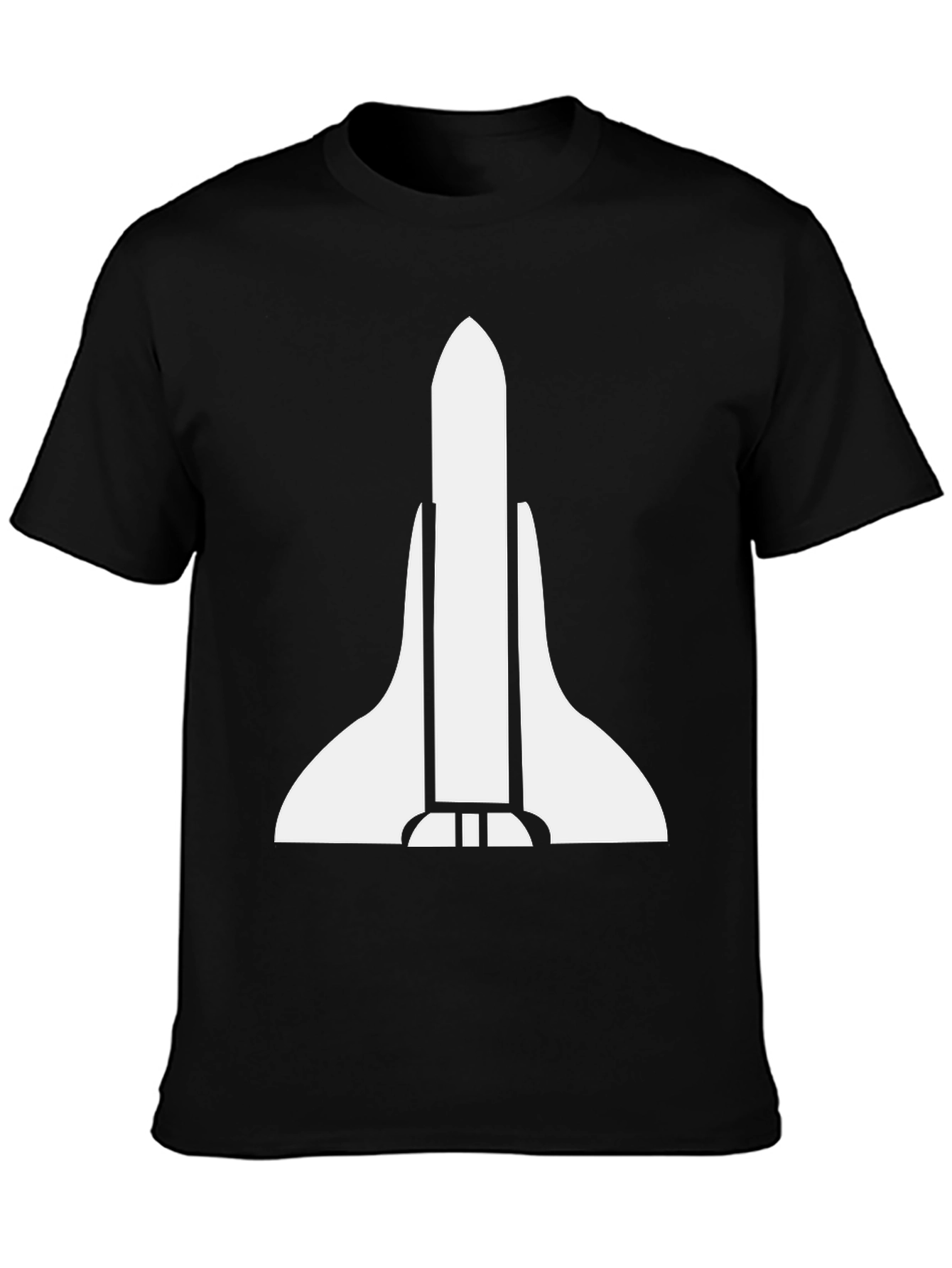 Black Space Shuttle Graphic Tee - Bold Style view 3
