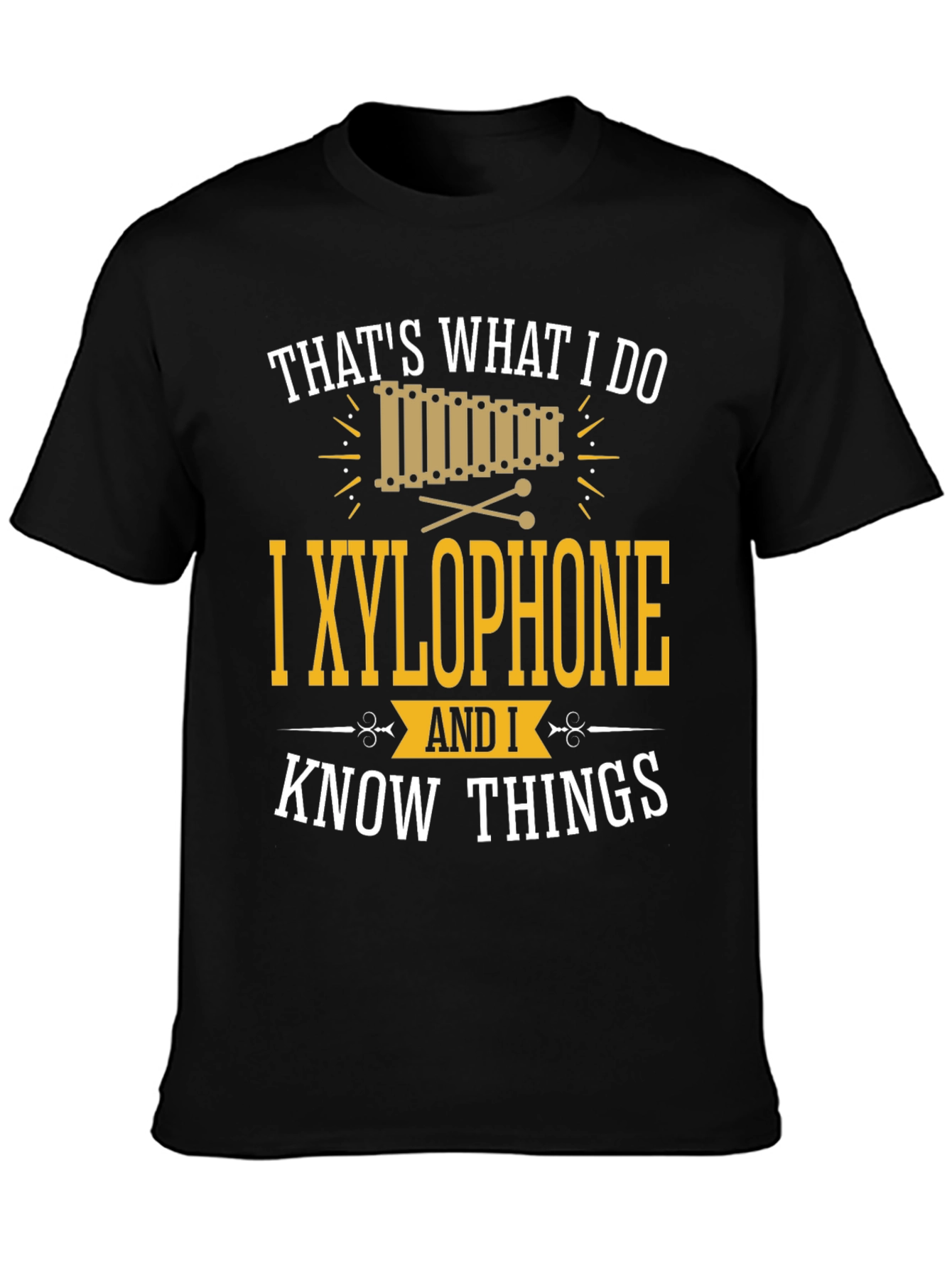 Black That's What I Do I Xylophone T-Shirt view 3