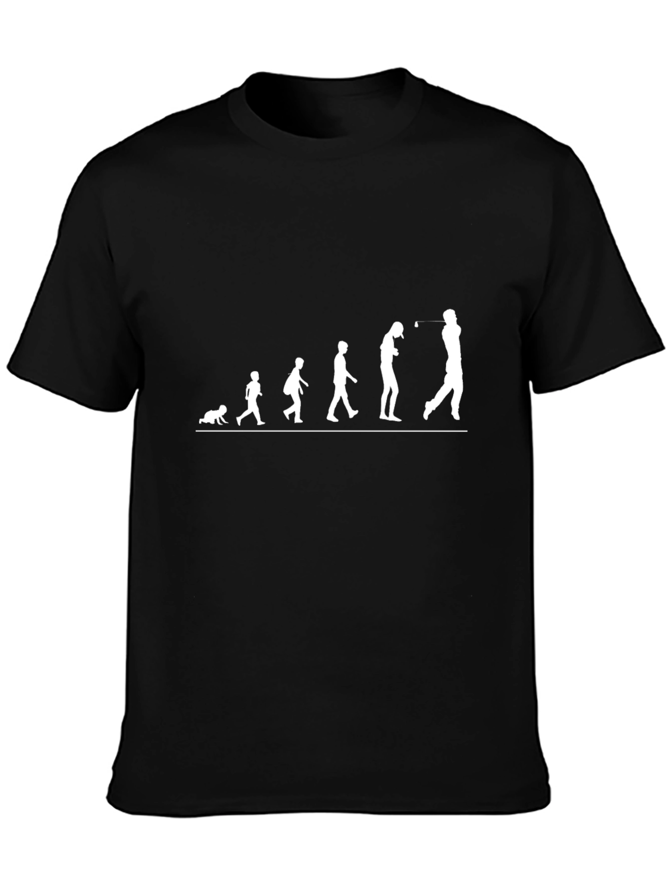 Black Evolution of a Golfer T-Shirt - Black view 3