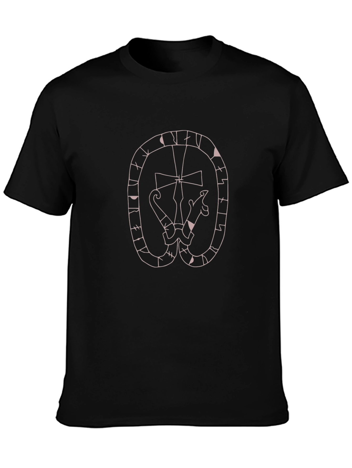 Black Occult Rune T-Shirt - Black Graphic Tee view 3