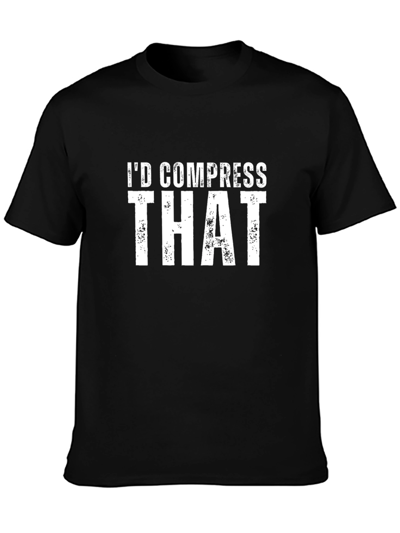Black I'd Compress That Graphic T-Shirt view 3
