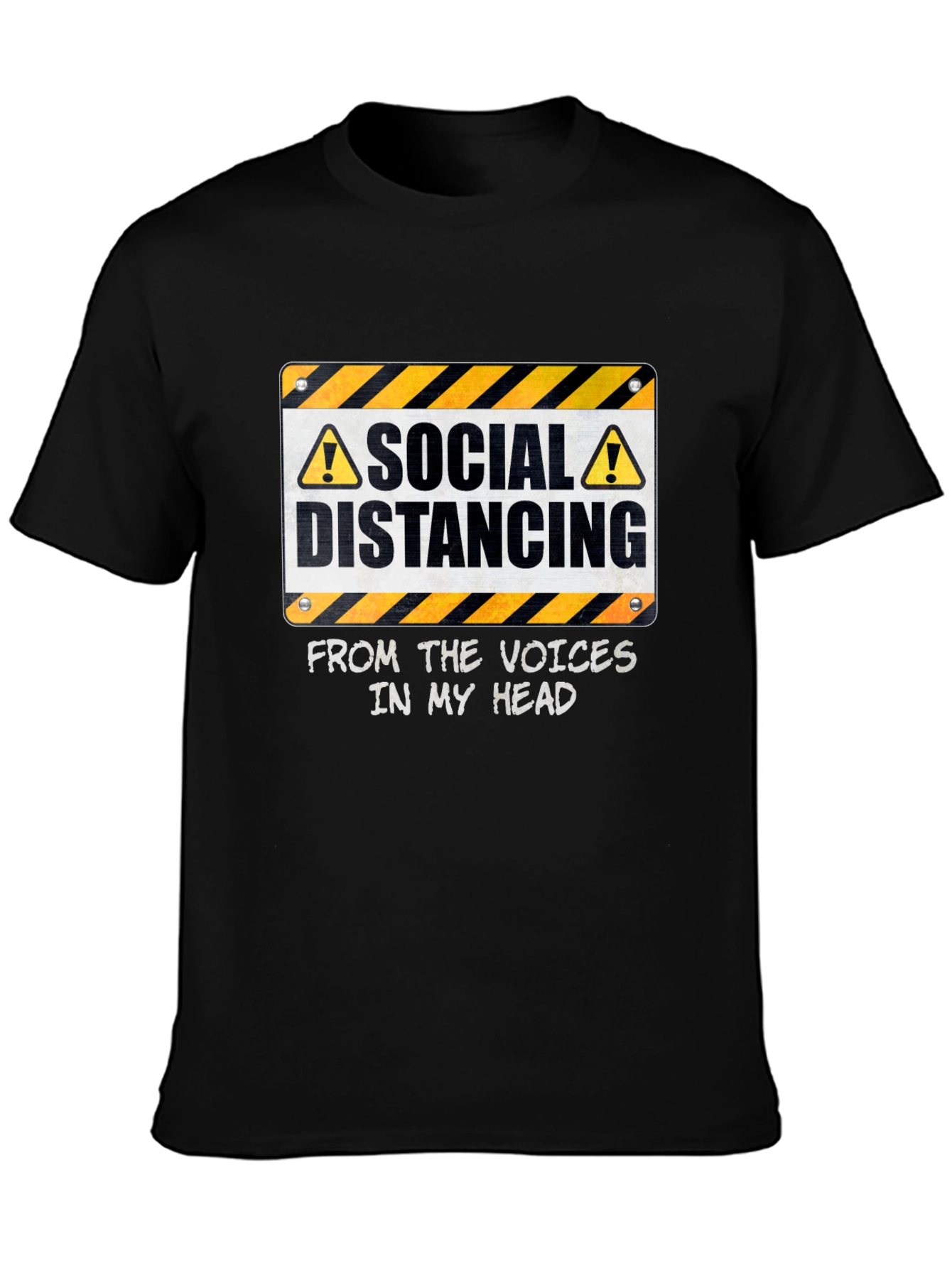 Black Social Distancing From Voices T-Shirt view 3
