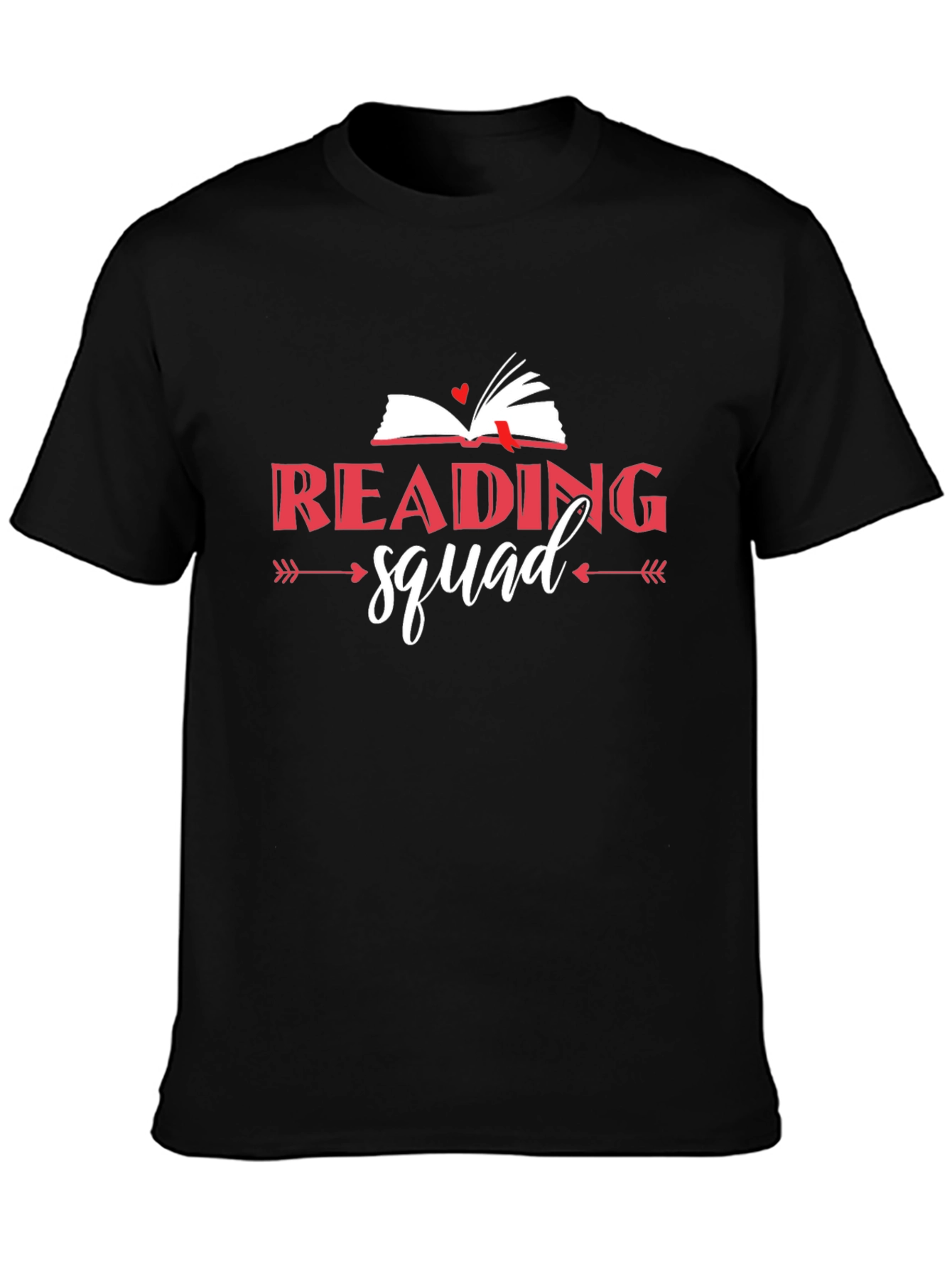 Black Reading Squad T-Shirt - Book Lover Tee view 3
