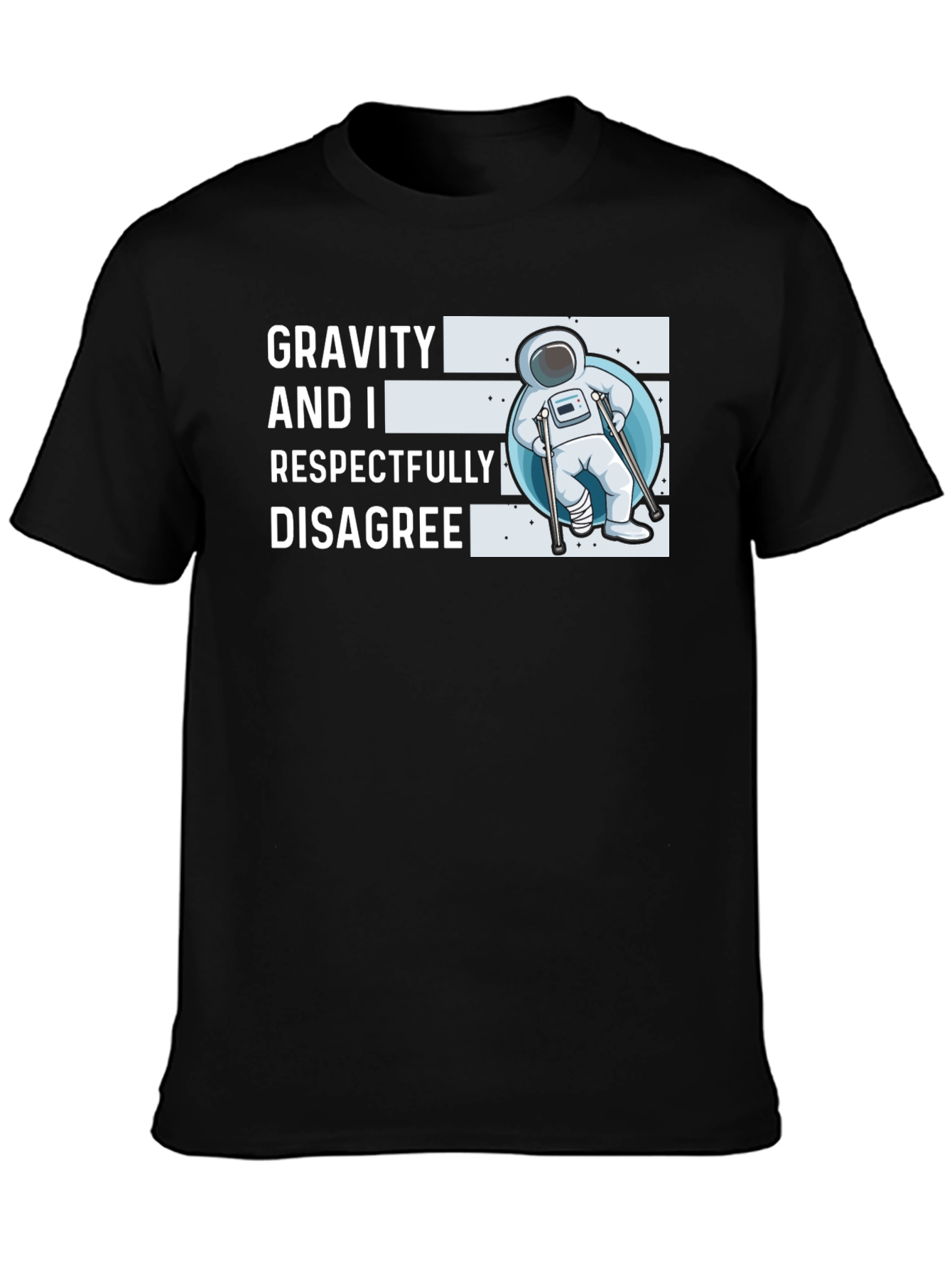 Black Gravity Disagree Graphic Tee view 3