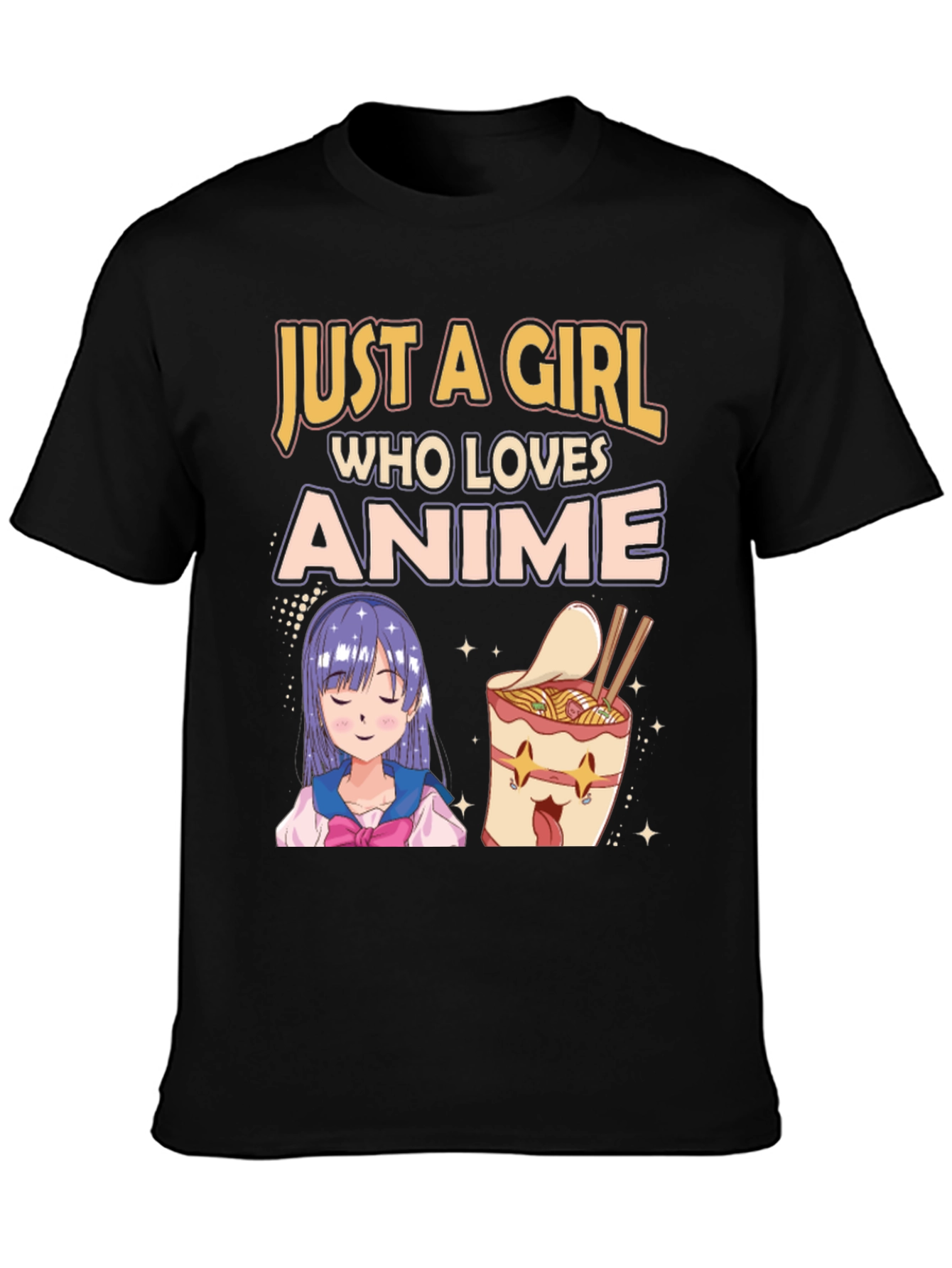 Black Anime Lover T-Shirt view 3