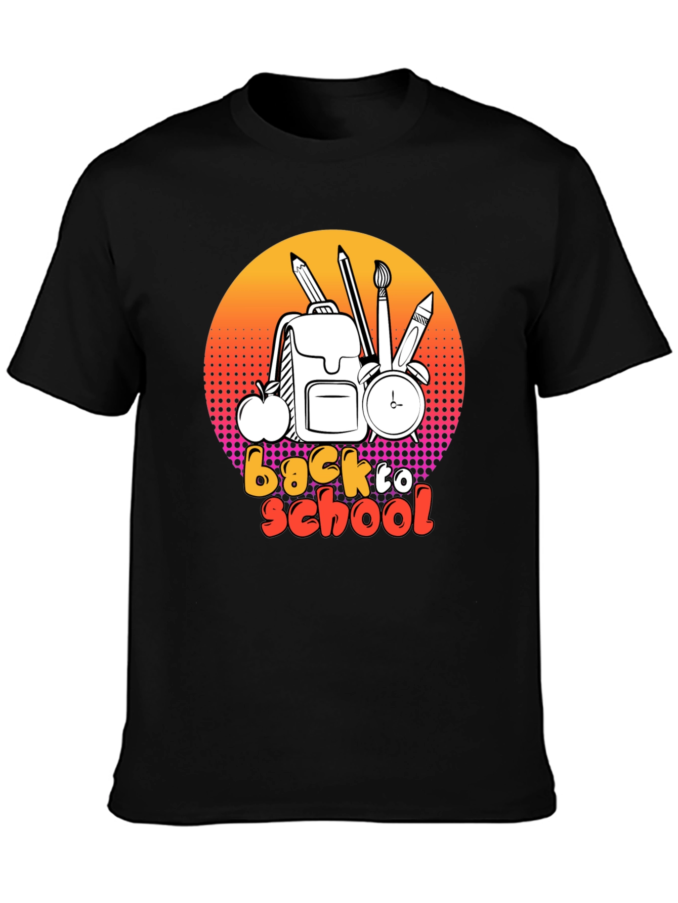 Black Back to School Graphic Tee view 3