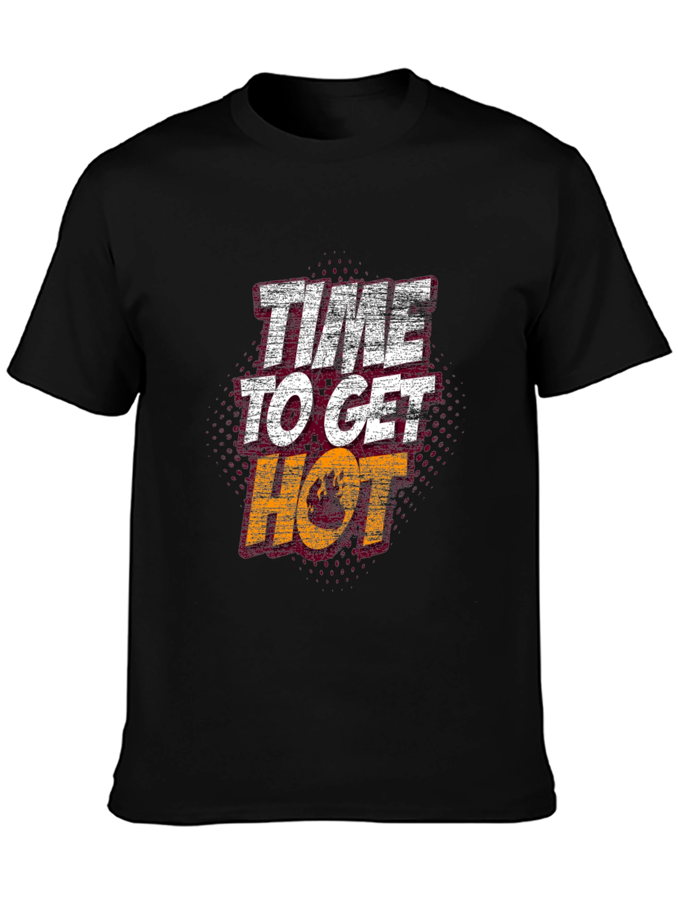 Black Time to Get Hot Graphic Tee view 3