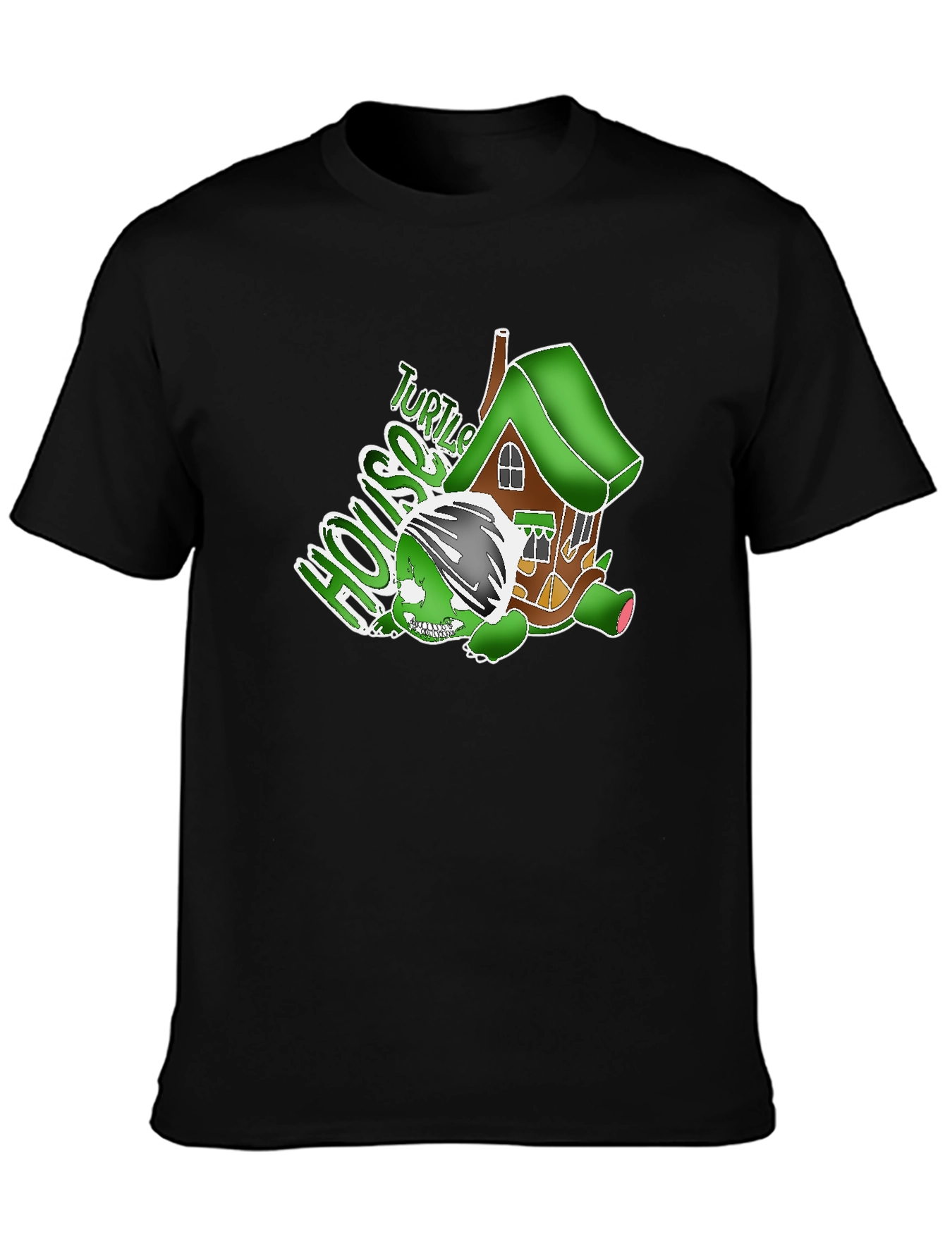 Black Turtle House Graphic T-Shirt view 3