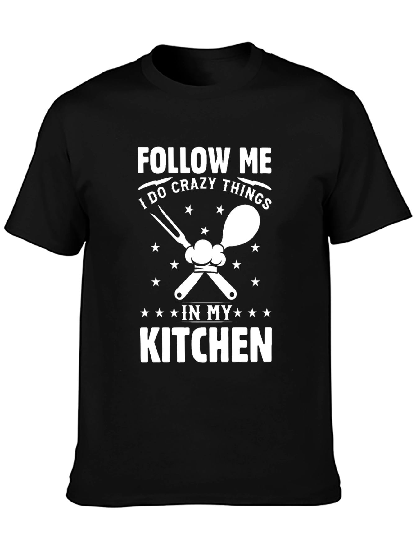 Black Crazy Kitchen T-Shirt view 3