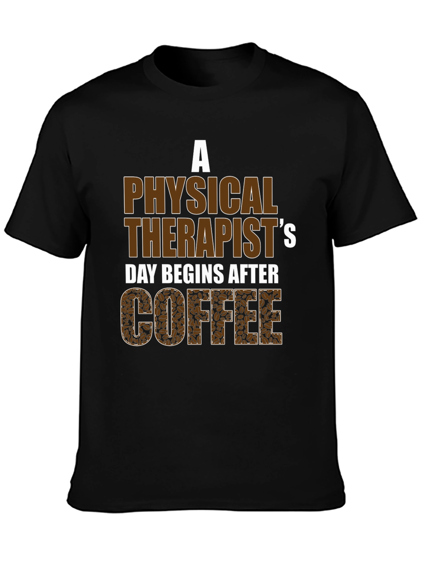 Black Physical Therapist Coffee T-Shirt view 3