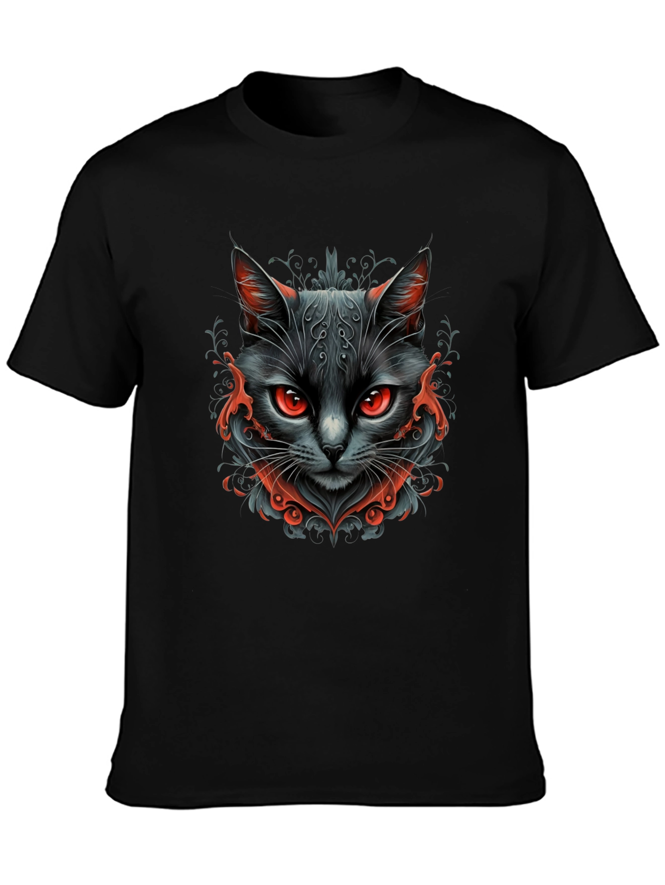 Black Black Cat Graphic Tee - Men's Stylish T-Shirt view 3
