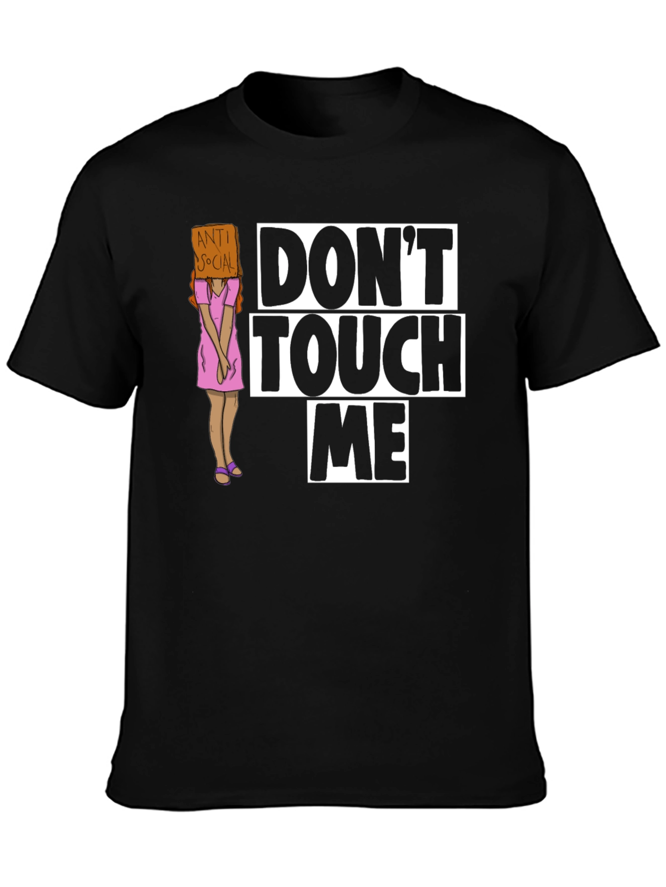 Black Don't Touch Me Graphic T-Shirt - Anti-Social Humor view 3