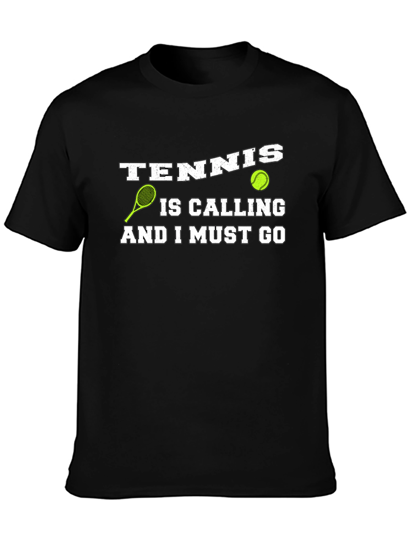 Black Tennis is Calling T-Shirt - Funny Sports Tee view 3