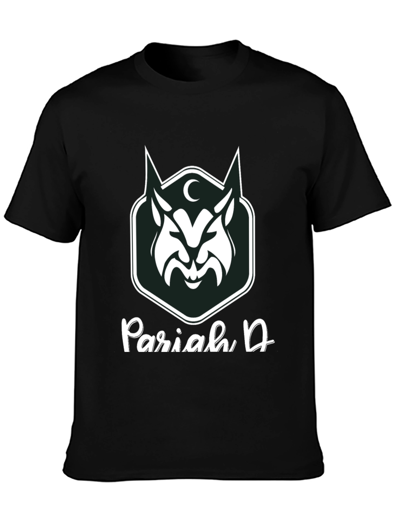Black Pariah D Graphic Tee - Dark Wolf Design view 3