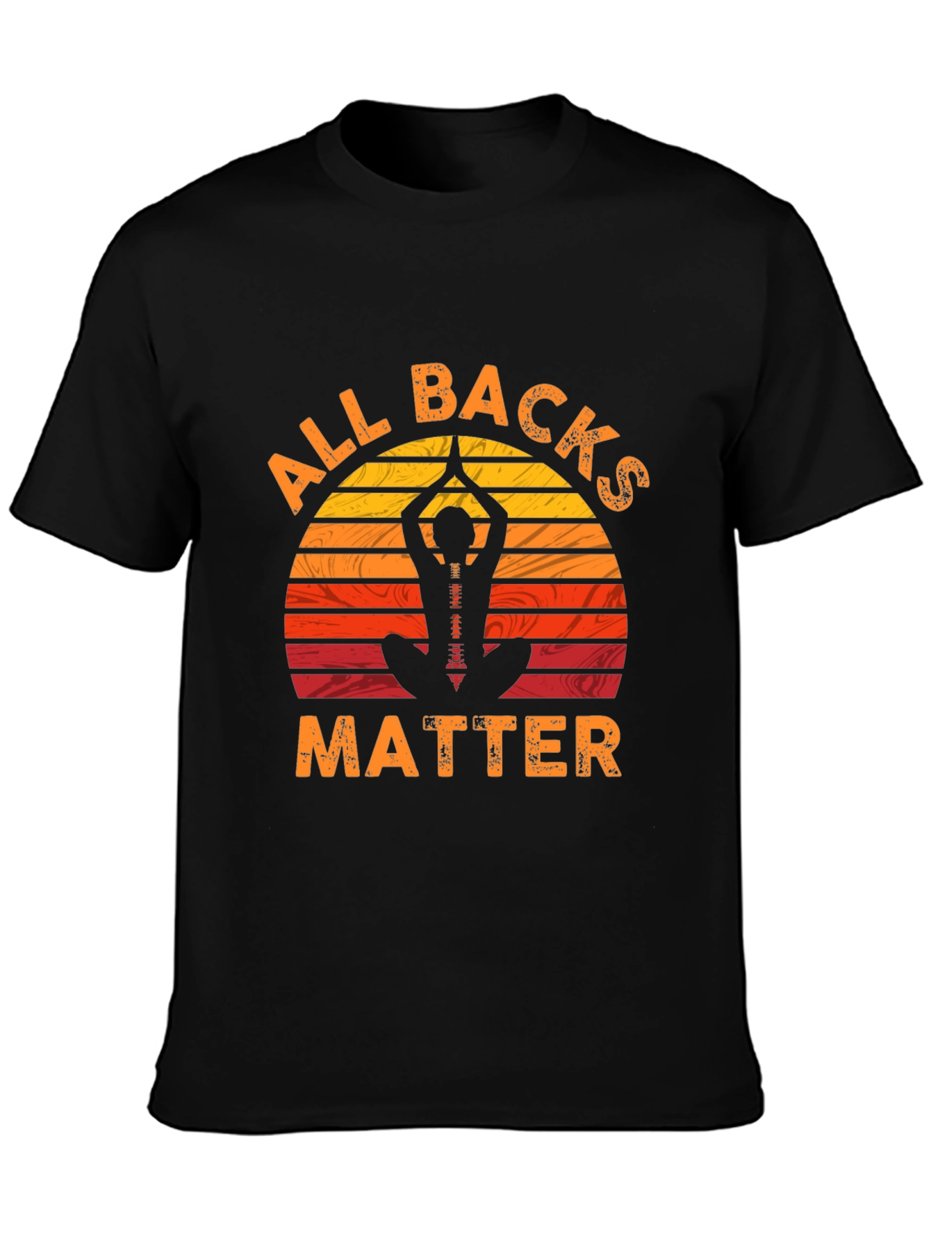 Black All Backs Matter Yoga T-Shirt view 3