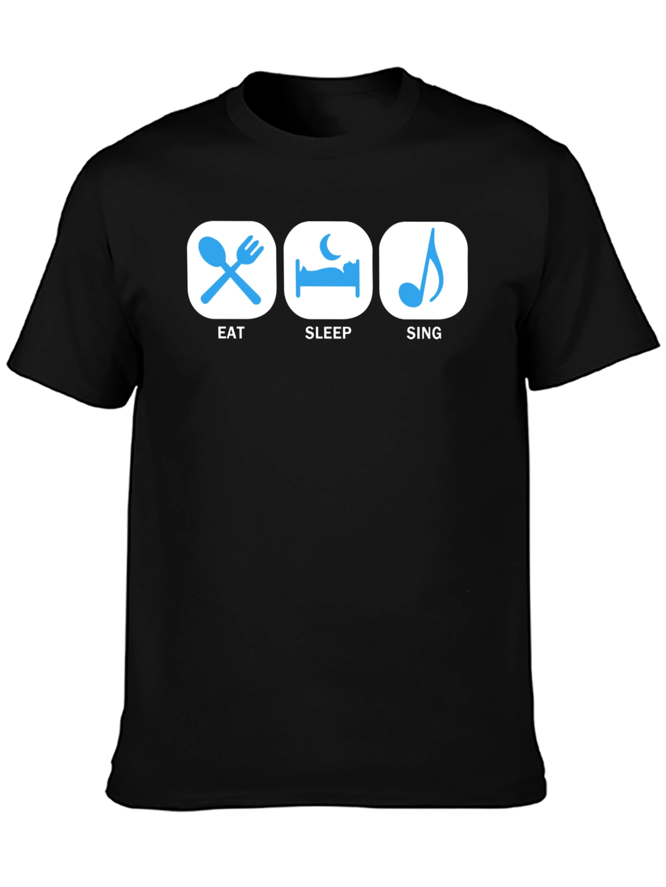 Eat Sleep Sing Black Graphic Tee - 3