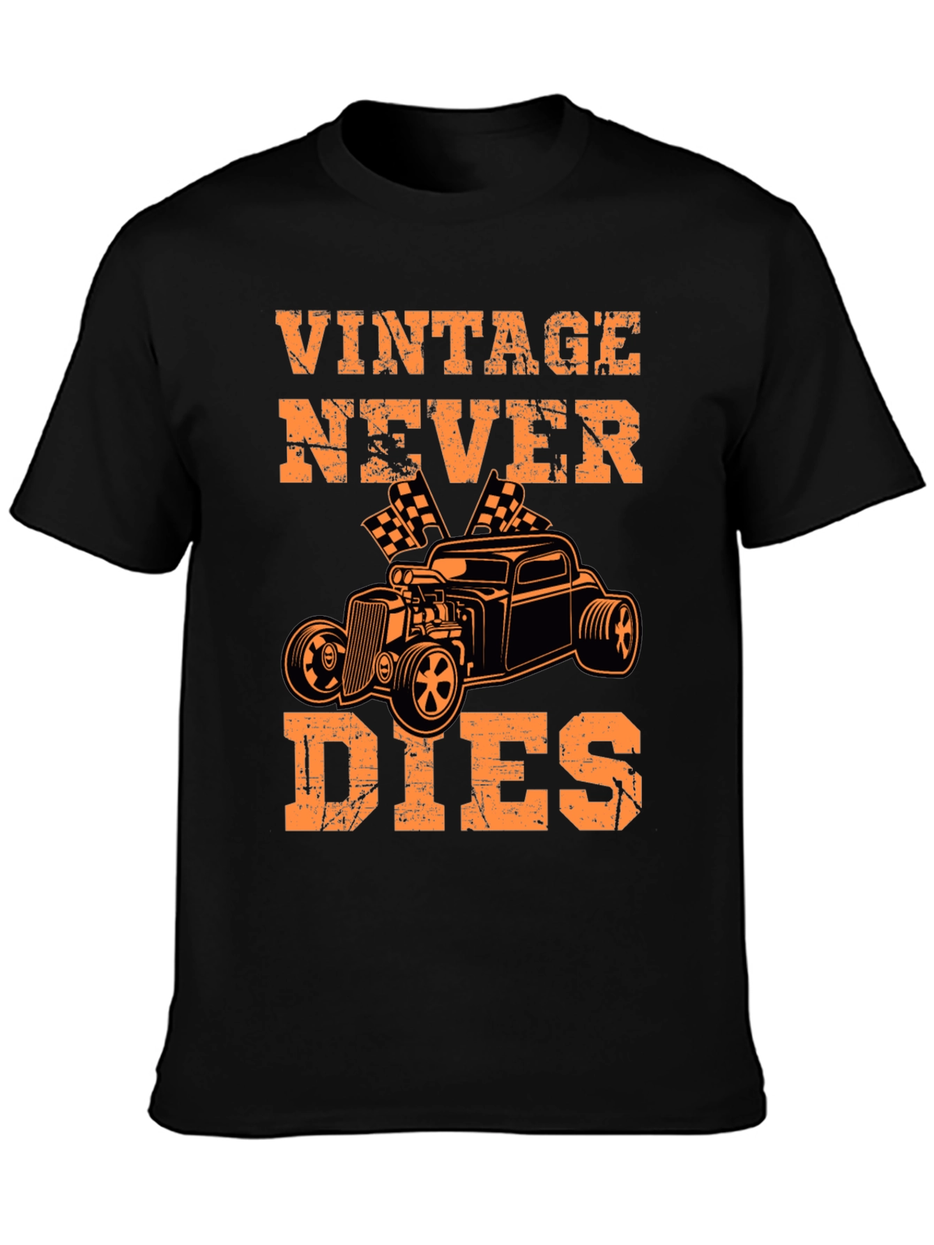 Black Vintage Never Dies Graphic Tee view 3