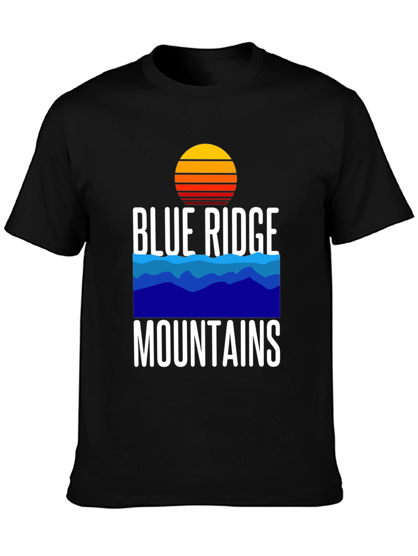 Black Blue Ridge Mountains Graphic Tee view 3