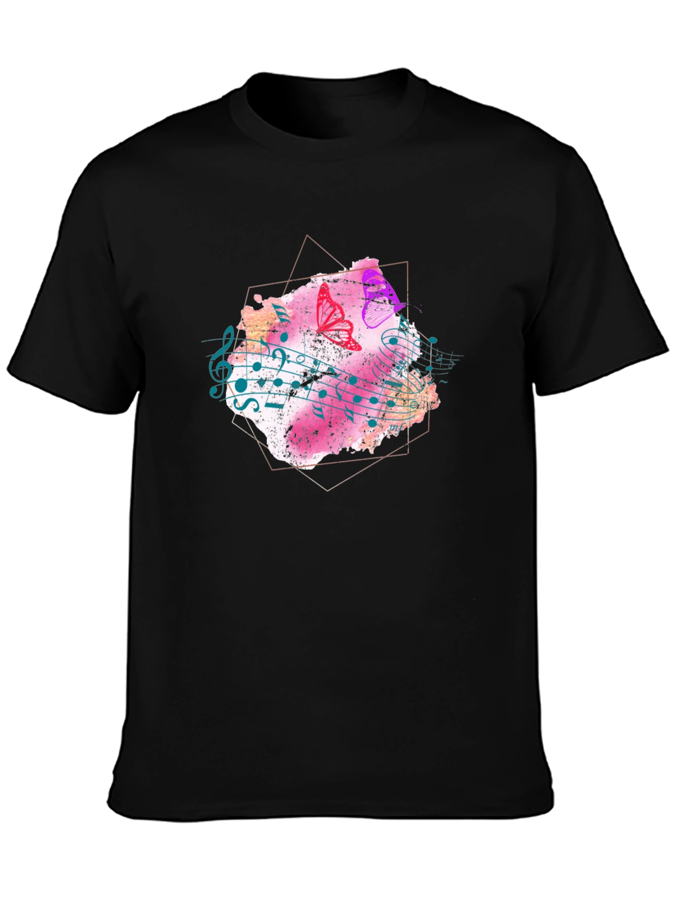Musical Butterfly Graphic Tee - Stylish Men's T-Shirt - 3