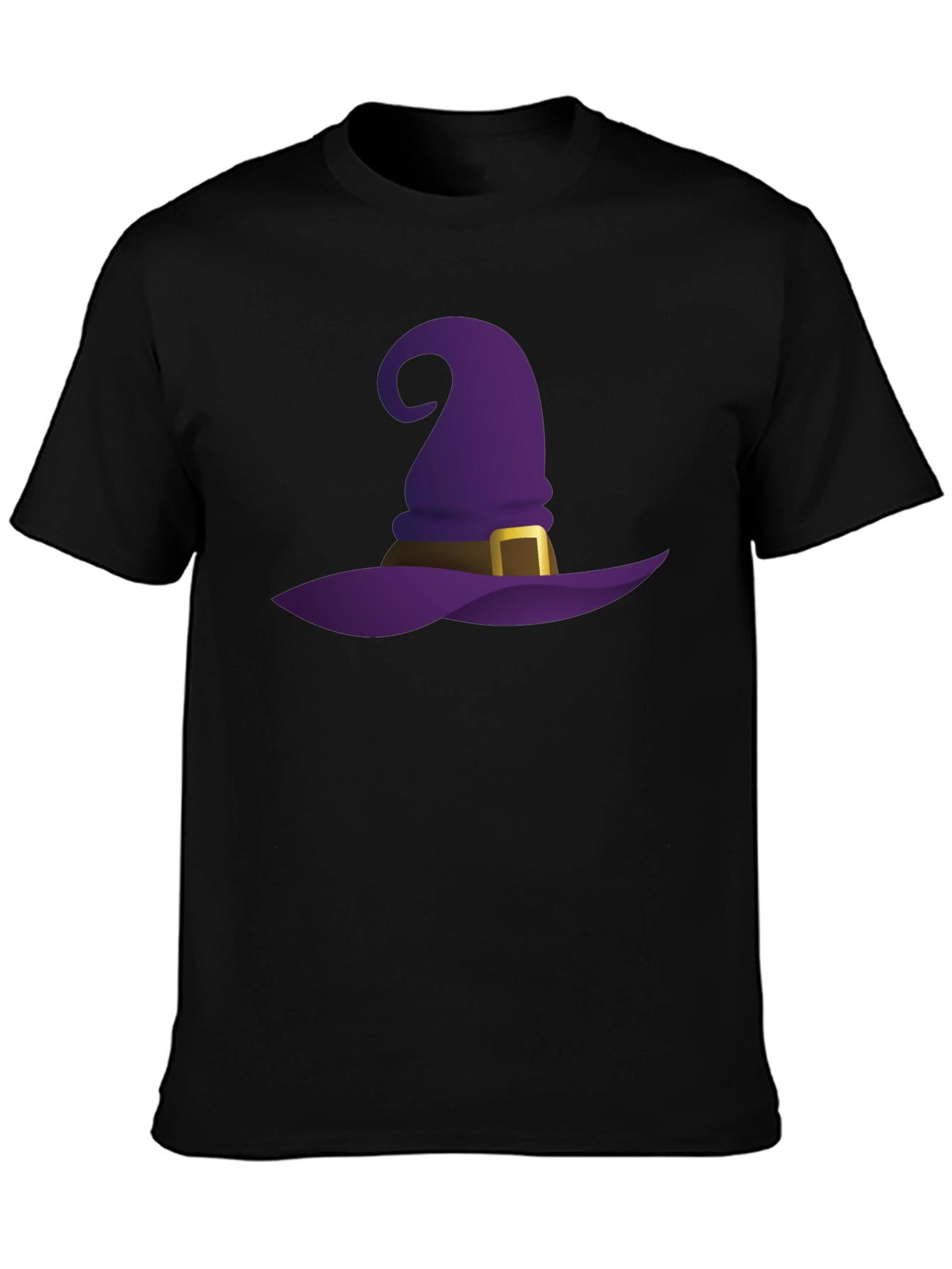 Black Halloween Witch Hat Graphic Tee - Spooky Style view 3