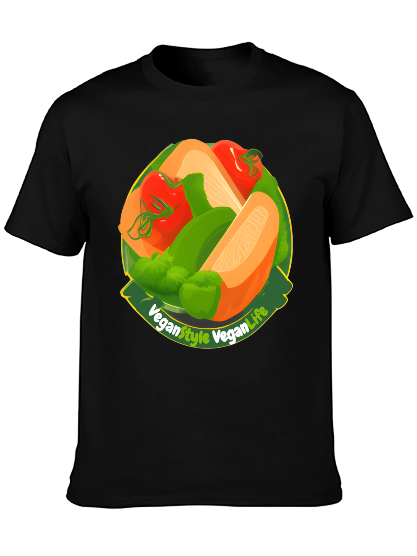 Black Vegan Style Vegan Life T-Shirt view 3
