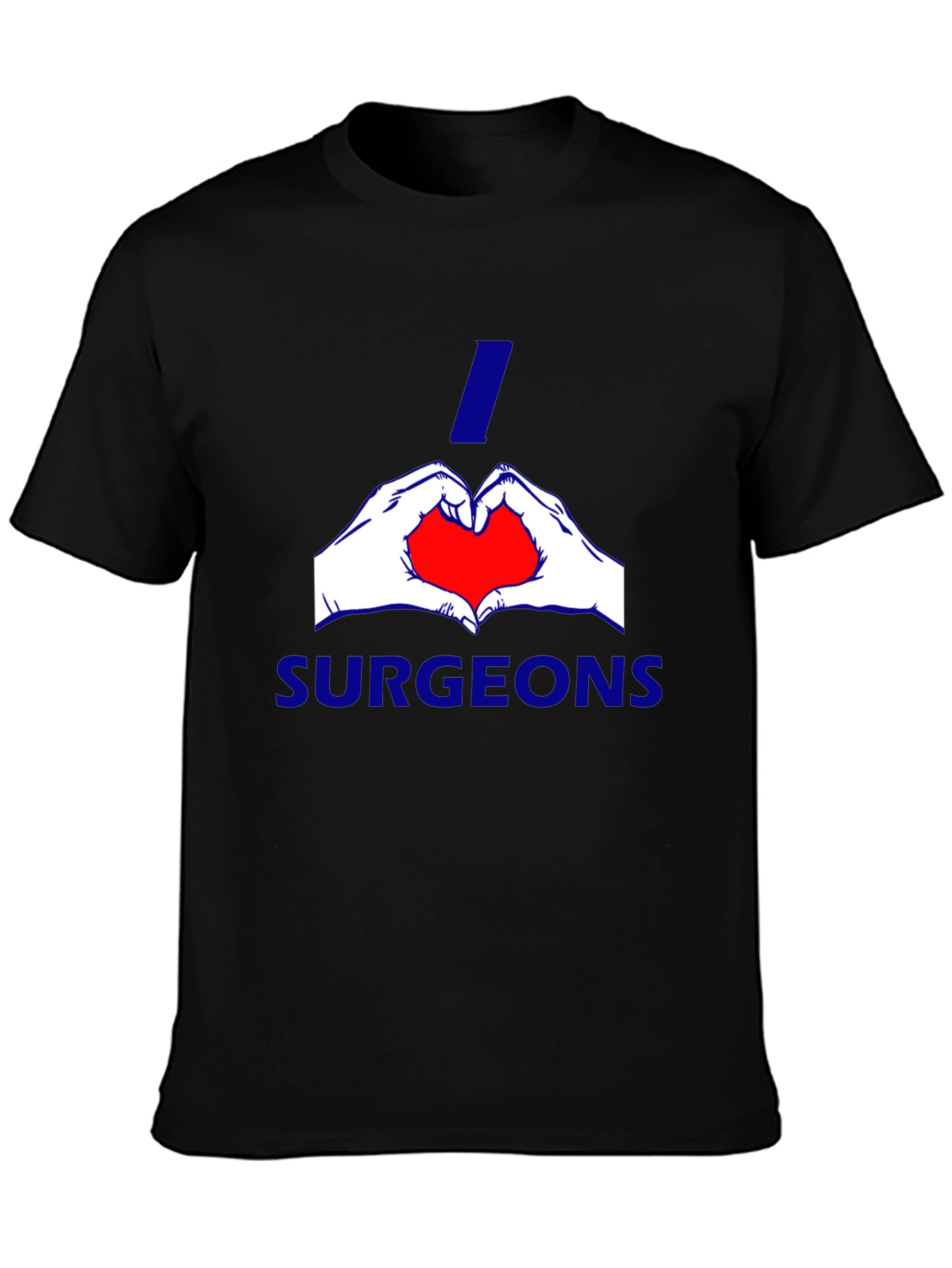 Black I Heart Surgeons Tee - Black Cotton Blend view 3