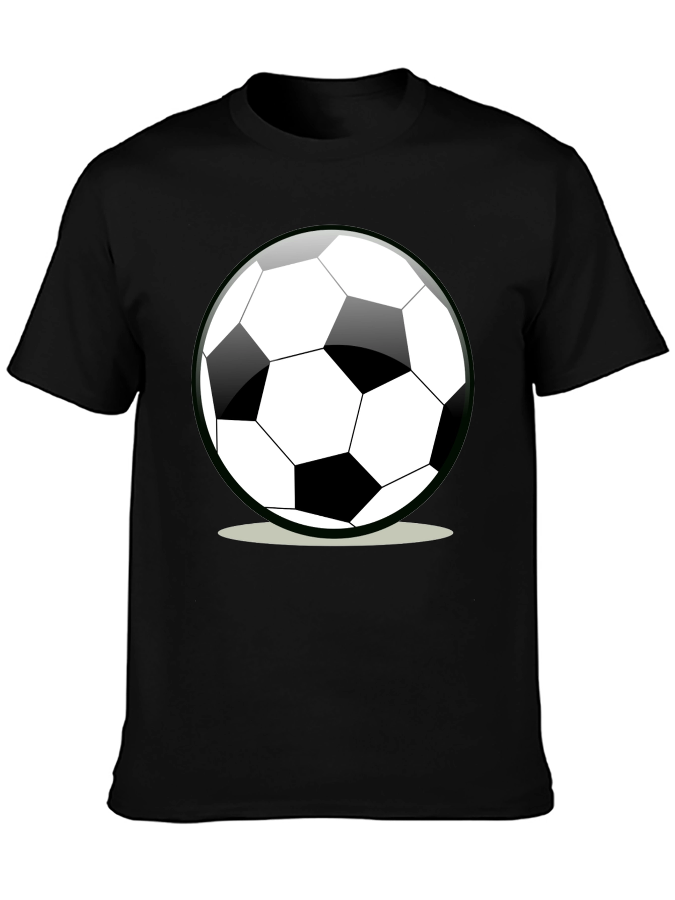 Black Soccer Ball Graphic T-Shirt - Black view 3