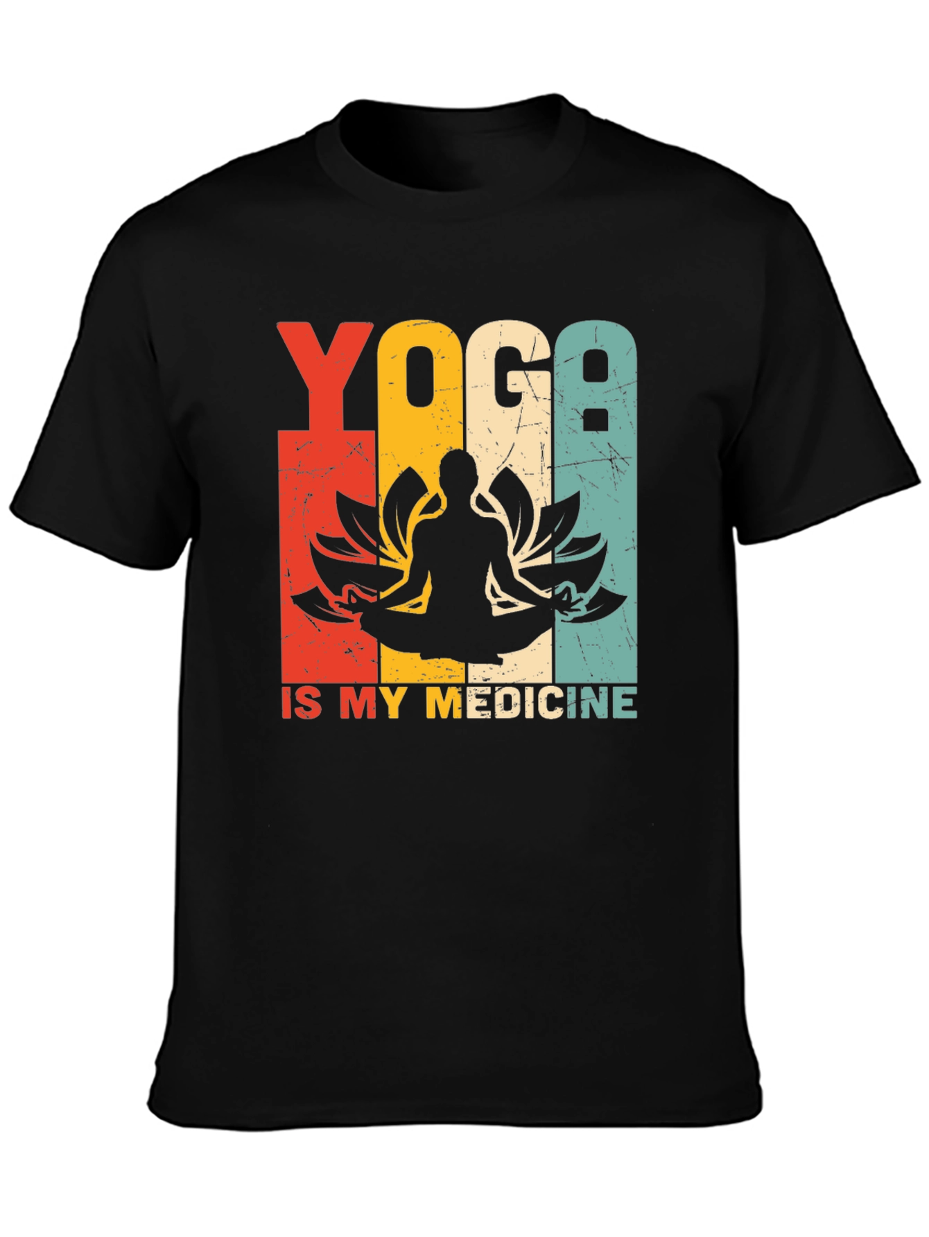 Black Yoga is My Medicine Graphic Tee view 3