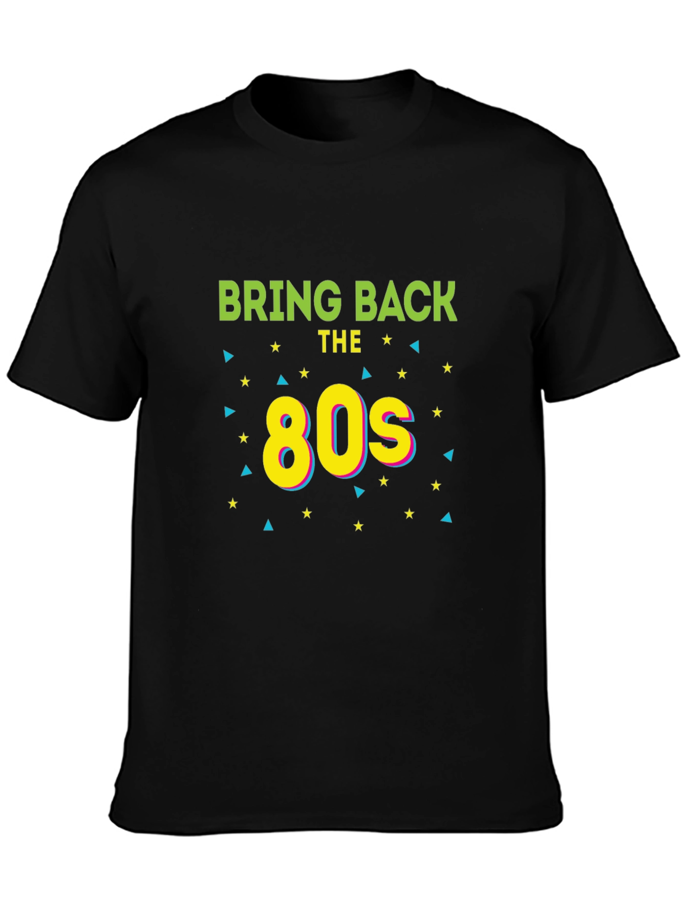 Black Retro 80s Graphic T-Shirt - Bring Back the 80s Tee view 3