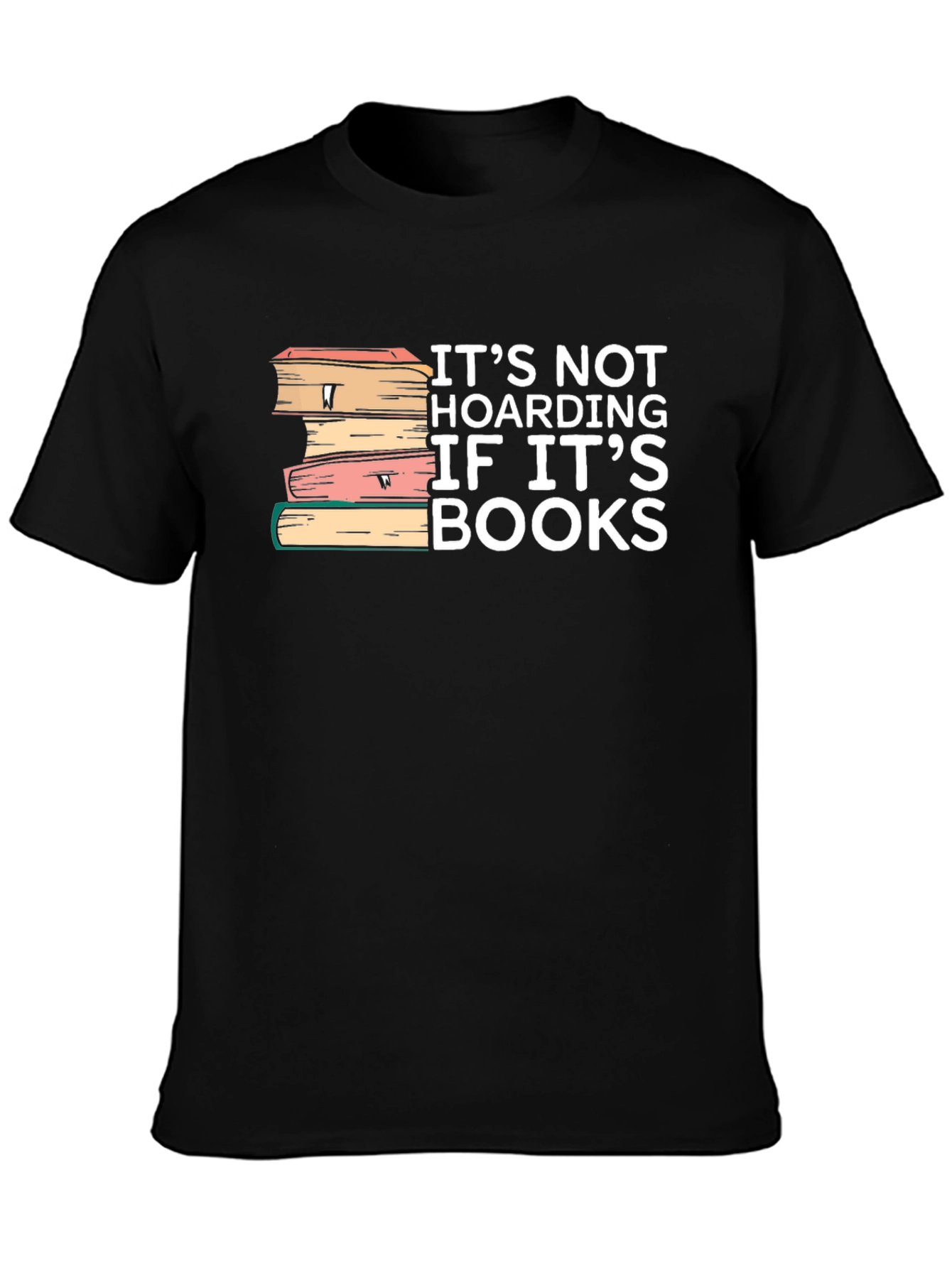 Black Book Lover T-Shirt - It's Not Hoarding Funny Tee view 3