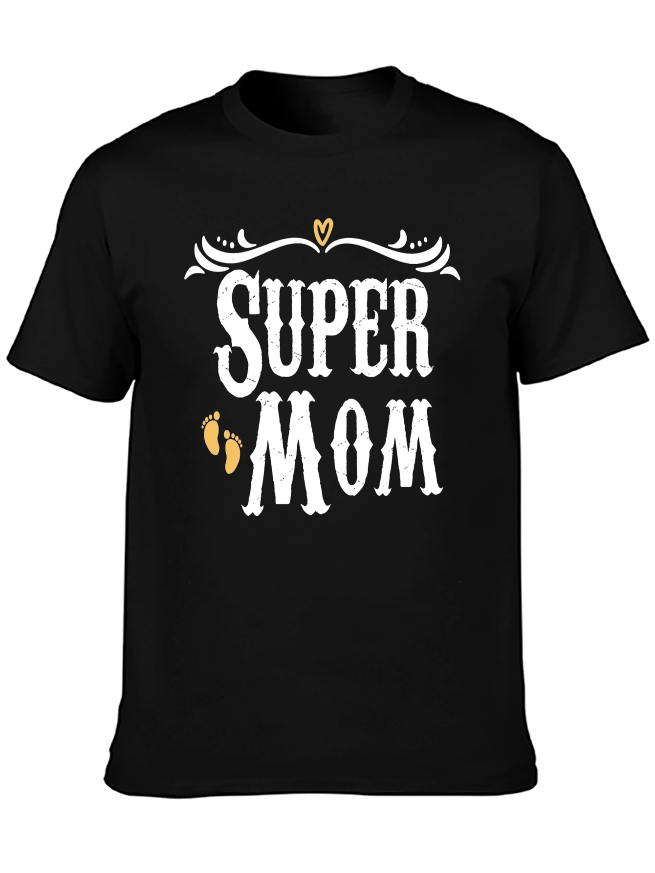 Black Super Mom Graphic T-Shirt view 3