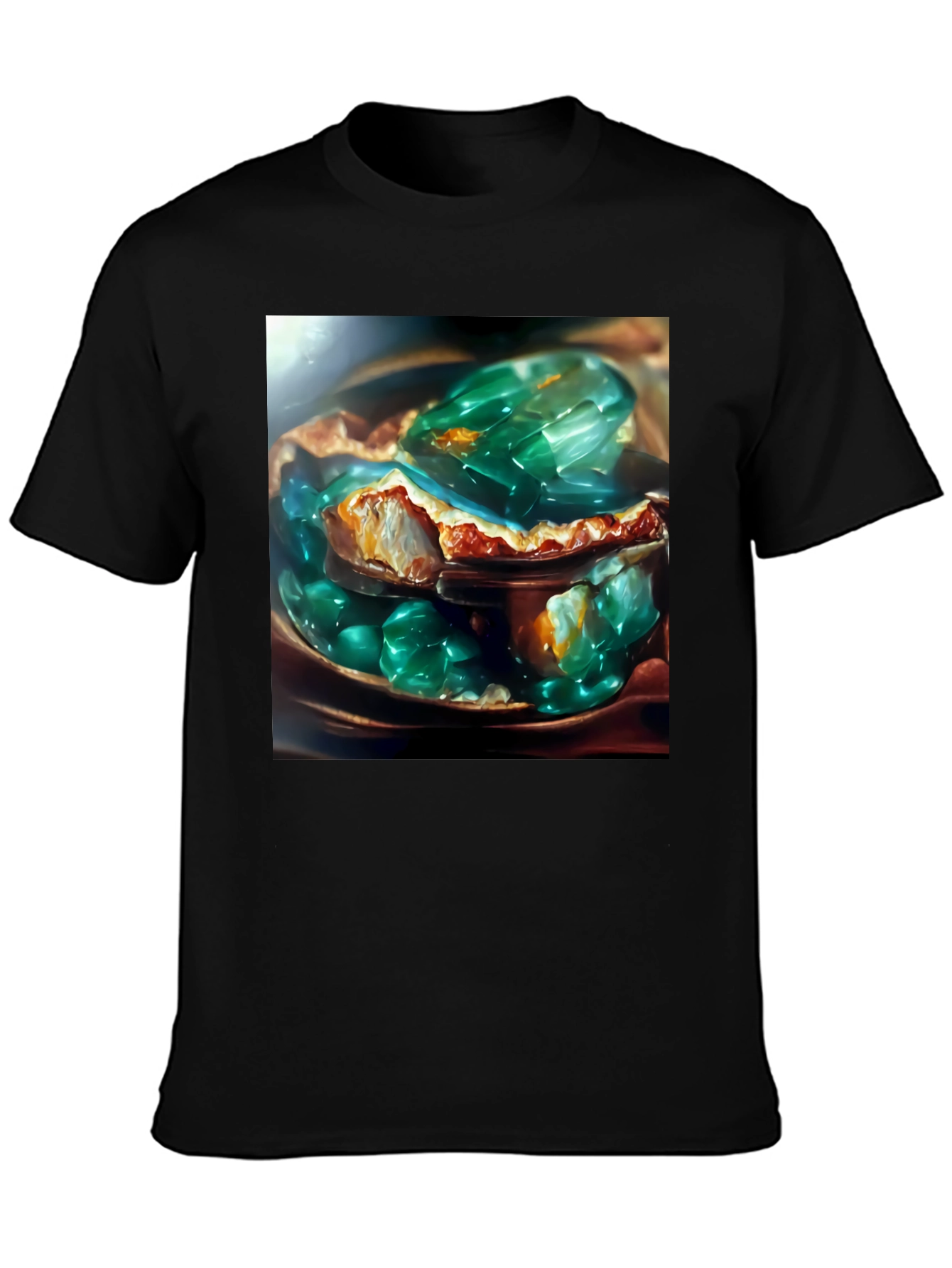 Black Emerald Jelly Pie Graphic Tee - Novelty Dessert T-Shirt view 3