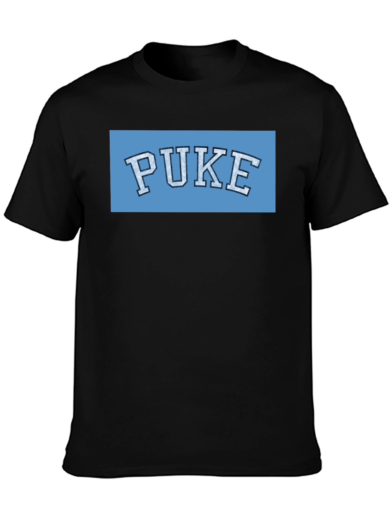 Black PUKE Graphic T-Shirt - College Humor Tee view 3