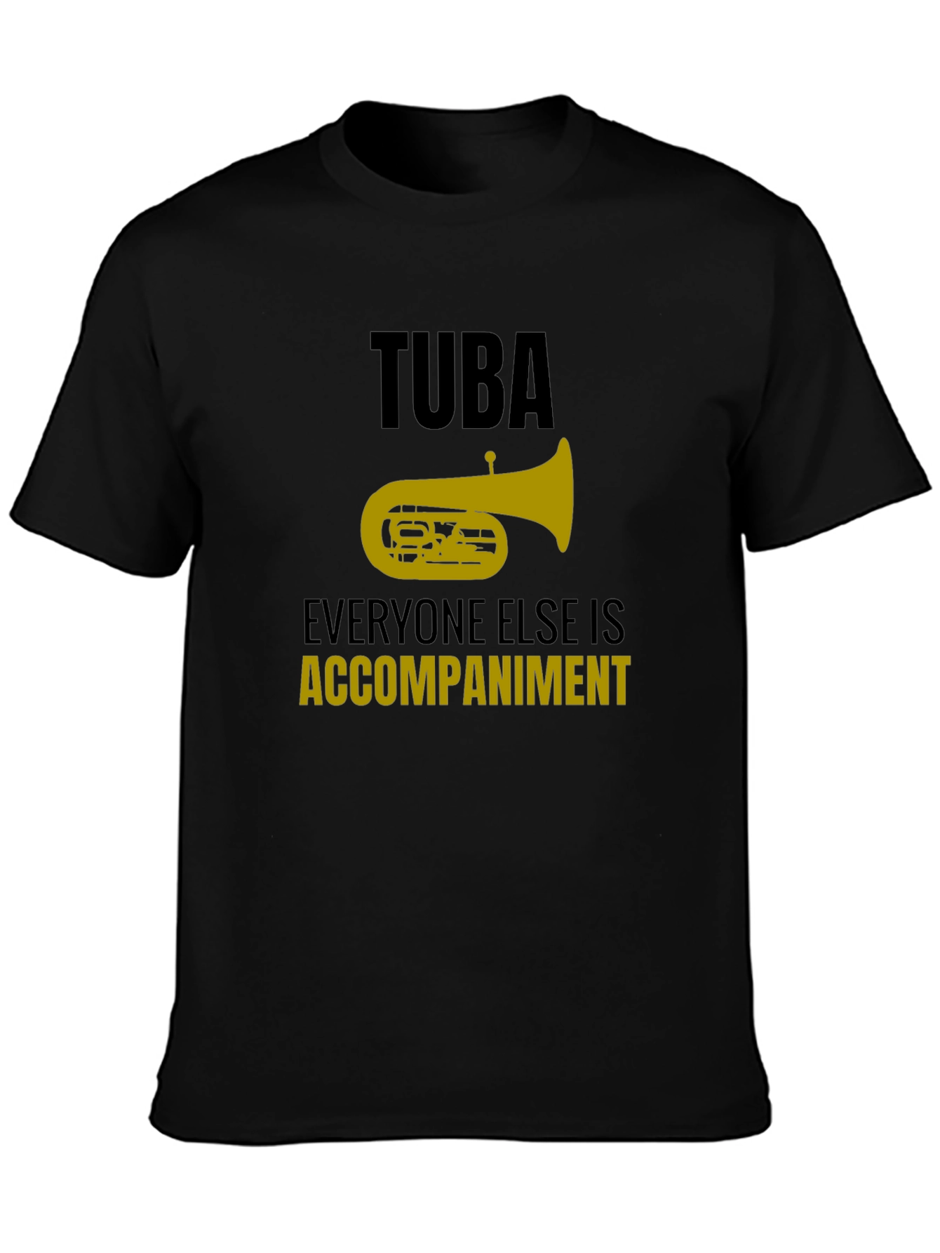 Black Tuba Accompaniment T-Shirt view 3