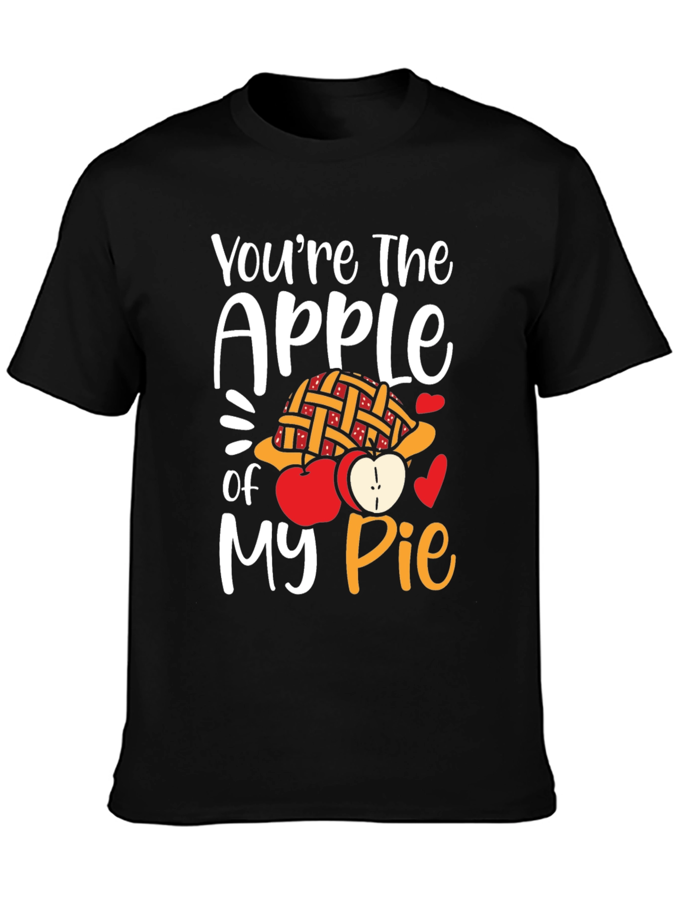 Black You're the Apple of My Pie Graphic T-Shirt view 3