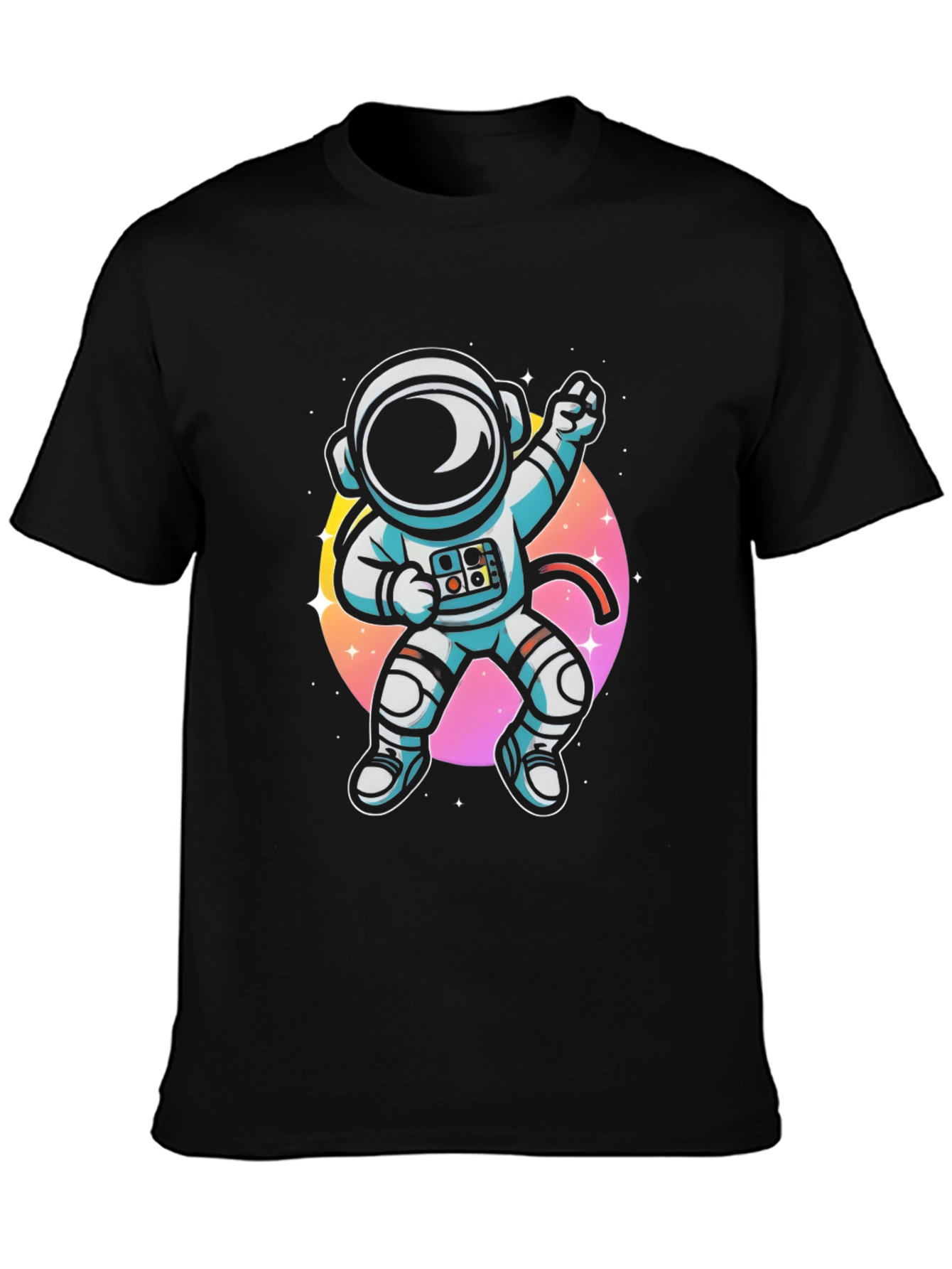 Black Astronaut Graphic Tee - Space Explorer T-Shirt view 3