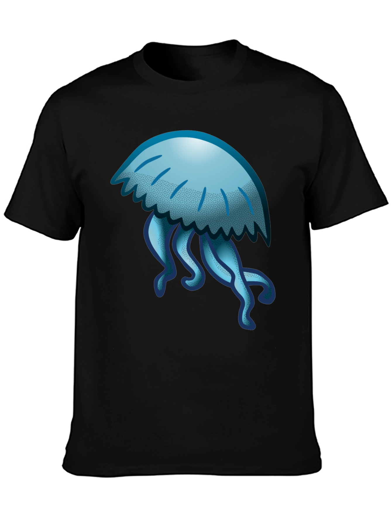 Black Jellyfish Graphic Tee - Cool Casual Style view 3
