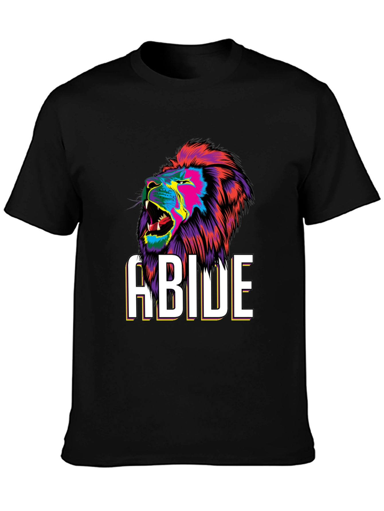 Black Abide Lion Graphic Tee - Bold Style view 3