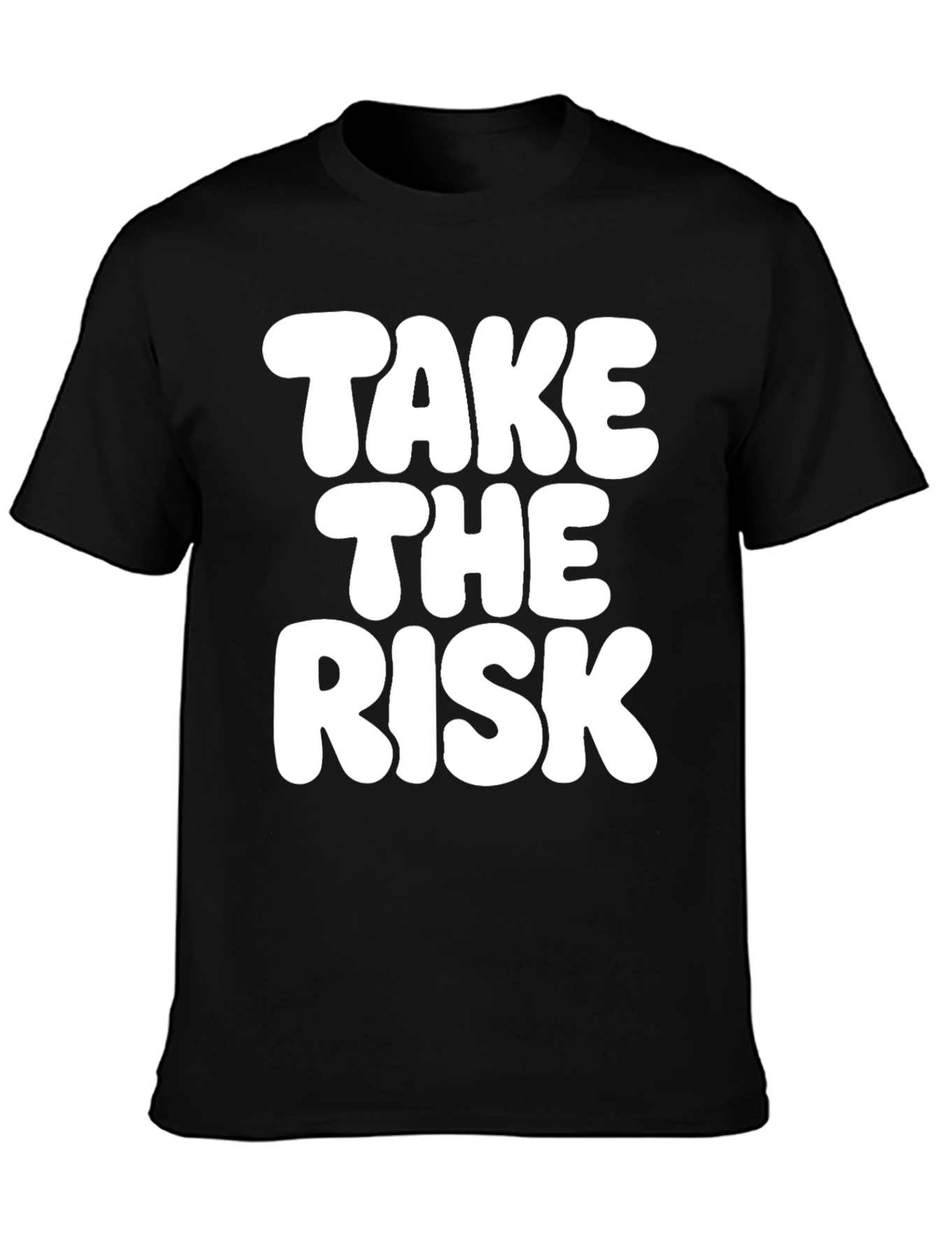 Black Take the Risk T-Shirt - Bold Graphic Tee view 3