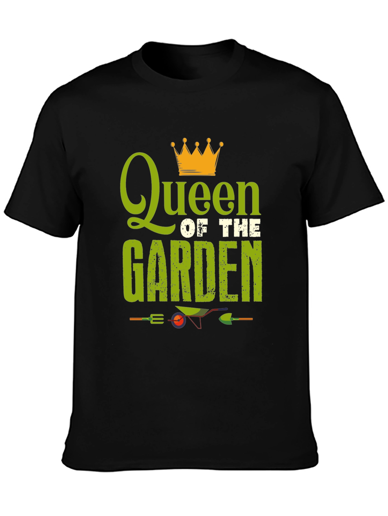 Black Queen of the Garden Black T-Shirt view 3