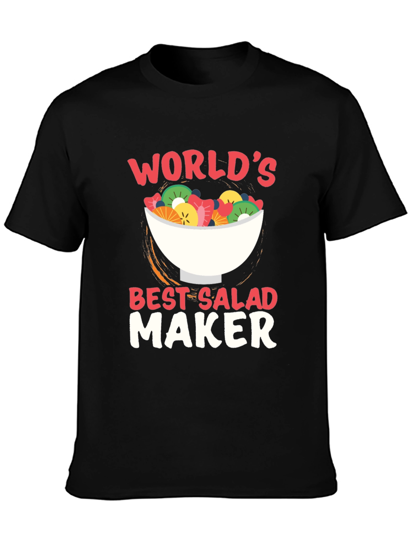 Black World's Best Salad Maker Graphic T-Shirt view 3