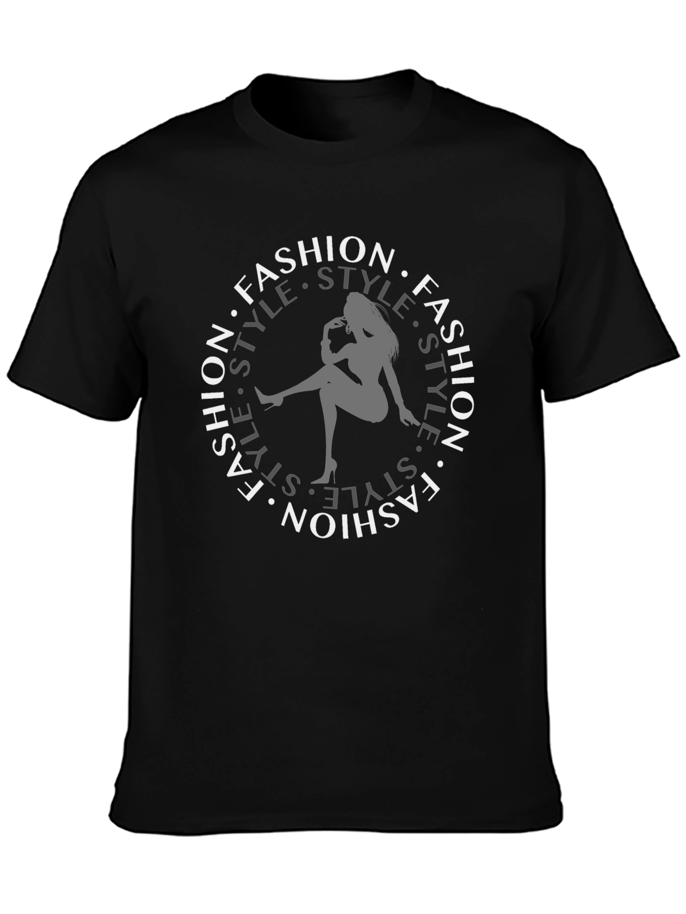 Black Fashion Style Black Tee view 3