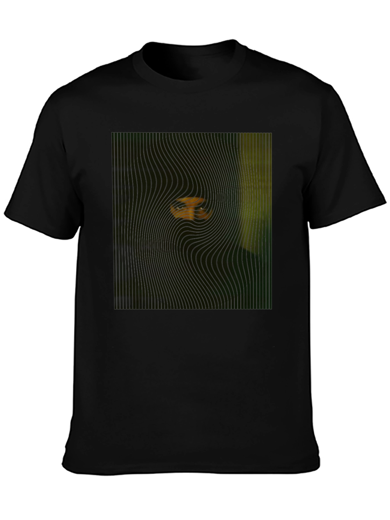 Black Mysterious Eyes Black T-Shirt view 3