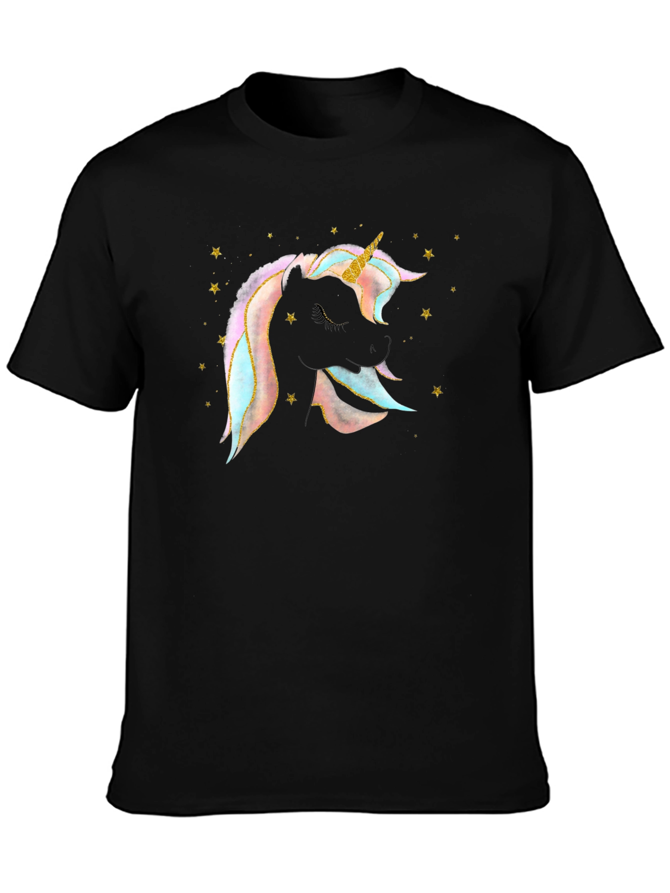 Black Unicorn Graphic Tee - Stylish Black T-Shirt view 3
