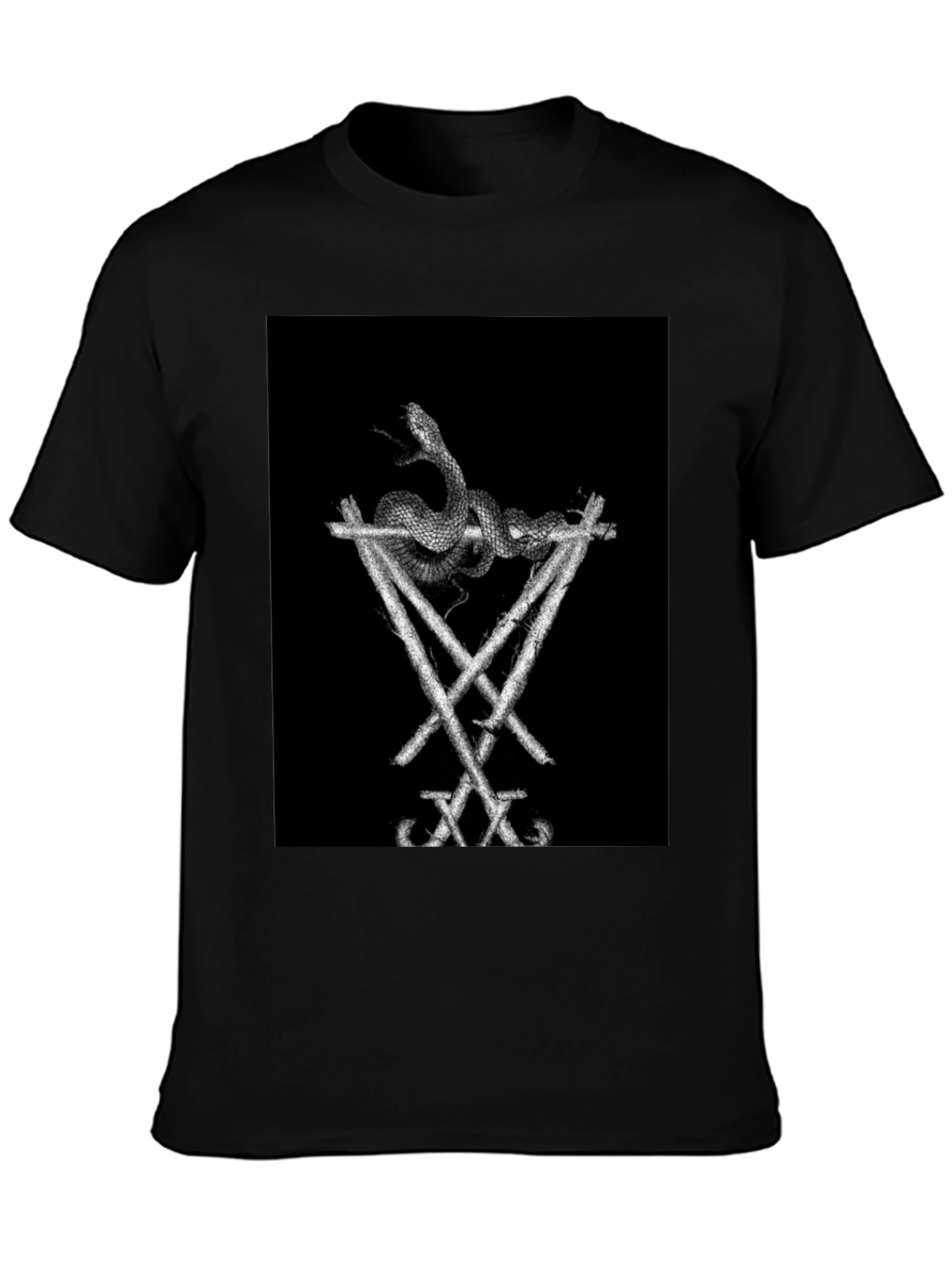 Snake & Sigil Black Graphic Tee - 3