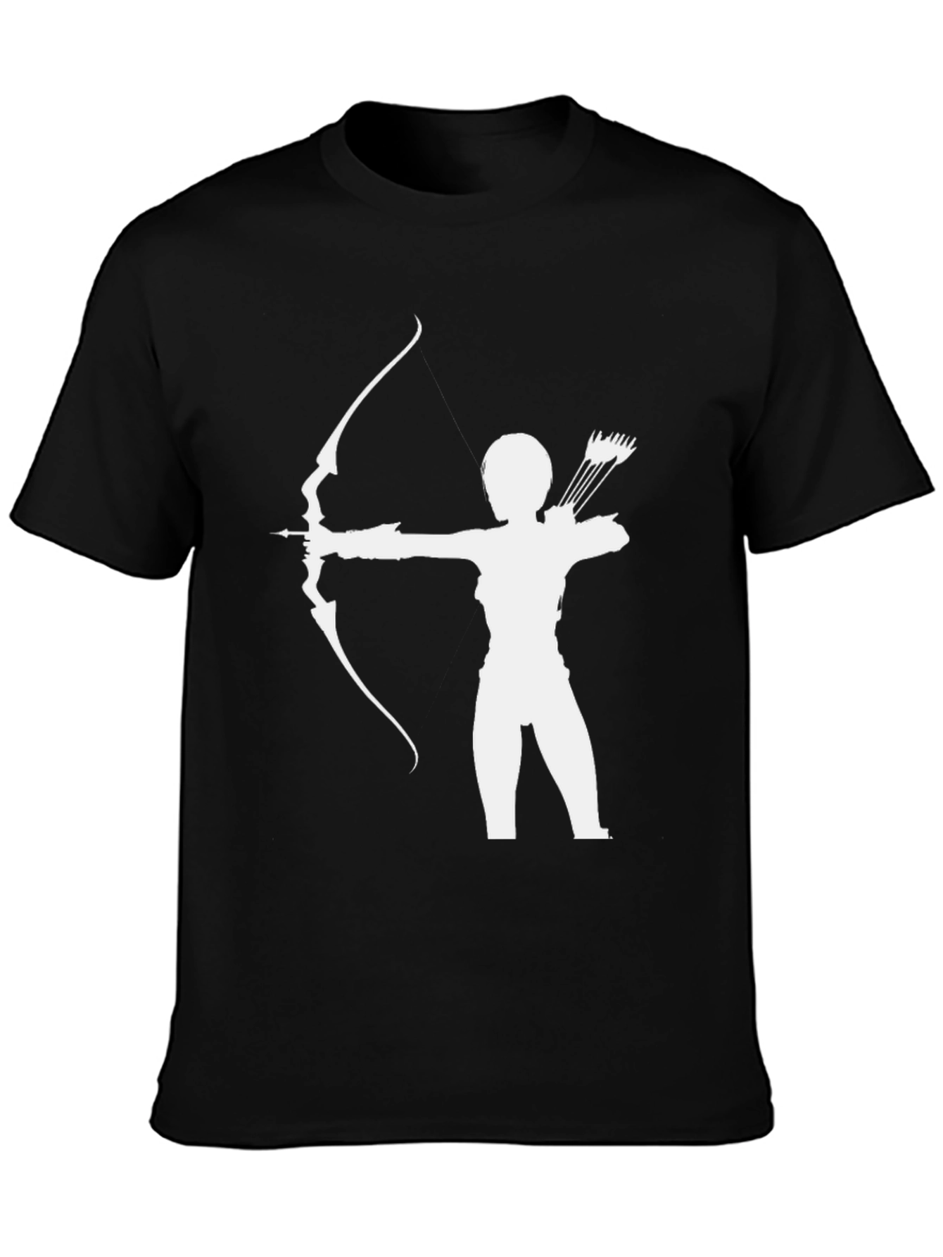 Black Archer Silhouette T-Shirt - Black Graphic Tee view 3
